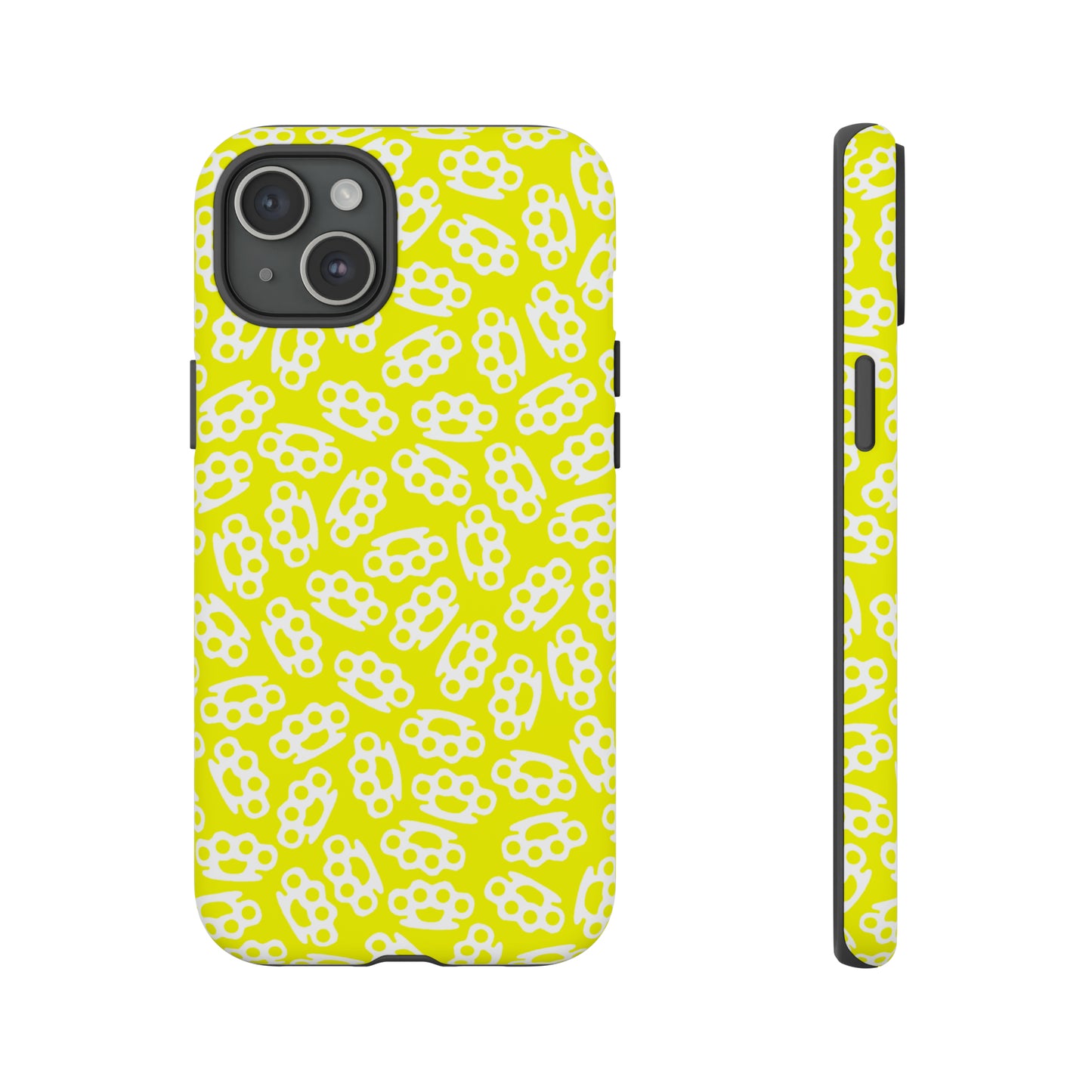 Yellow Candy Coated Brass Knuckles Phone Case