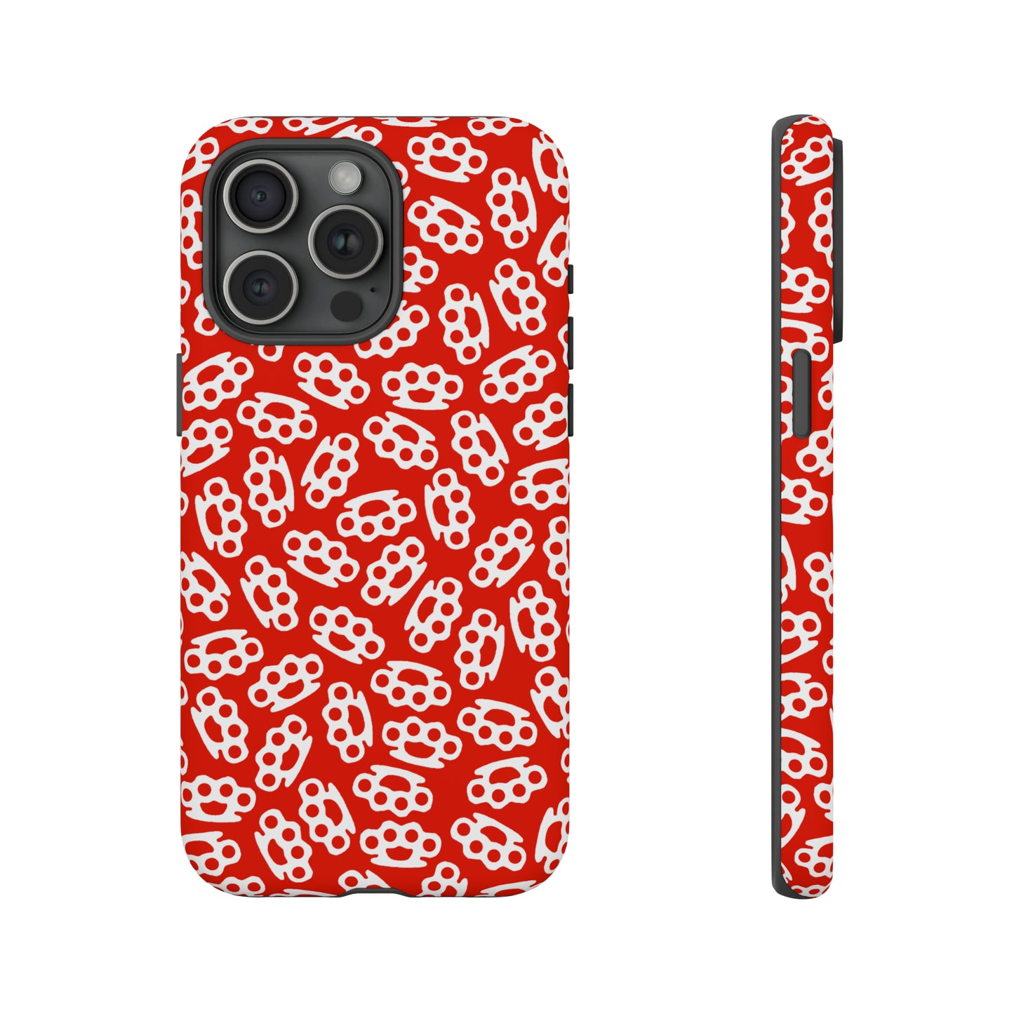 Red Candy Coated Brass Knuckles Phone Case