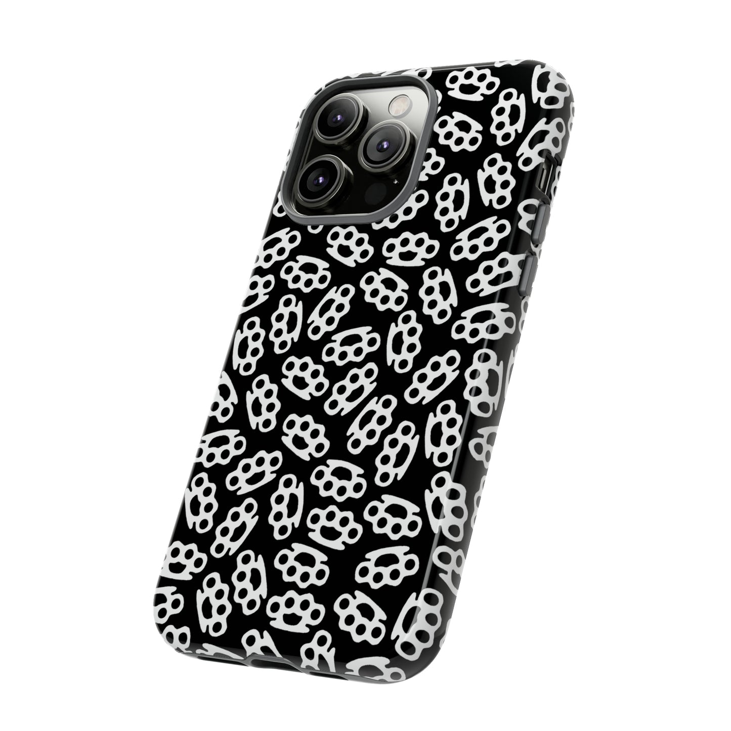 Black Candy Coated Brass Knuckles Phone Case