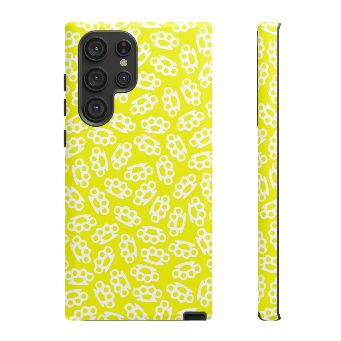 Yellow Candy Coated Brass Knuckles Phone Case