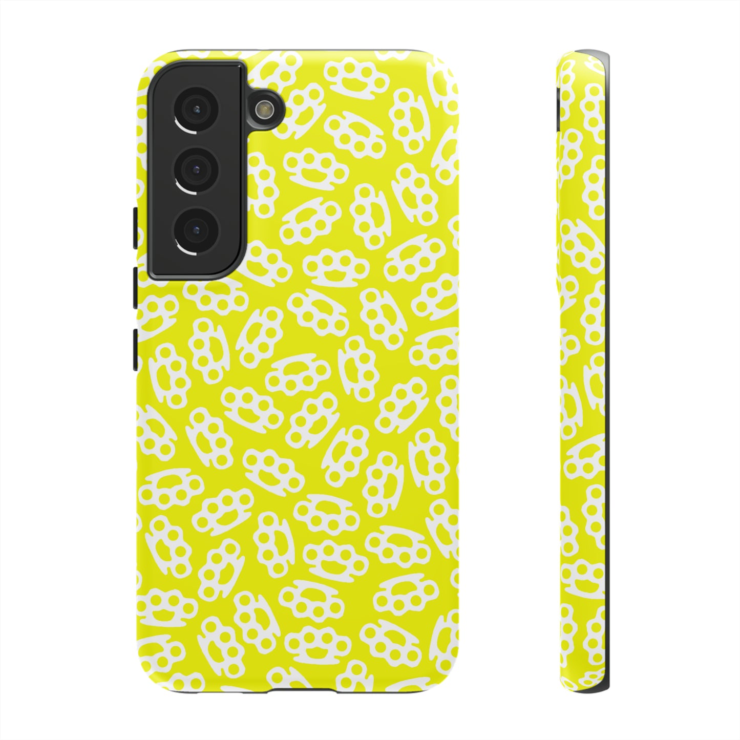 Yellow Candy Coated Brass Knuckles Phone Case