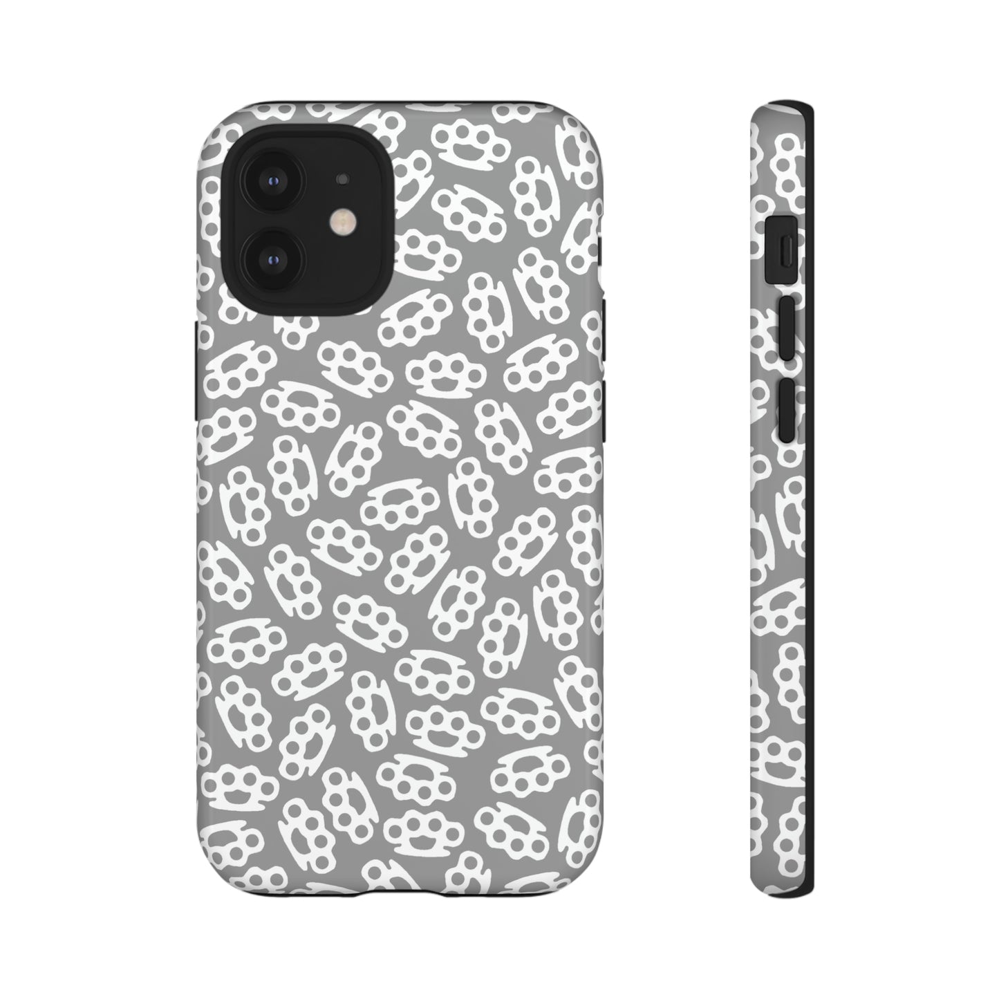 Gray Candy Coated Brass Knuckles Phone Case