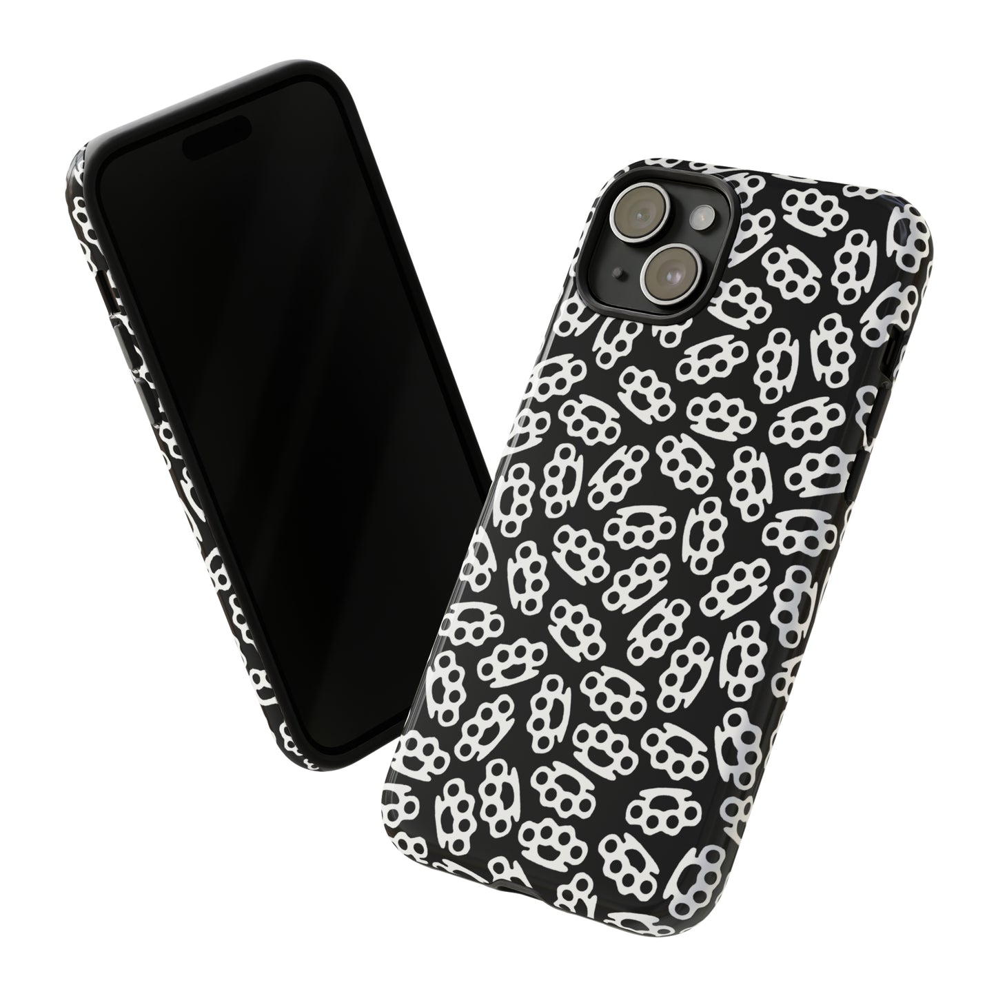 Black Candy Coated Brass Knuckles Phone Case