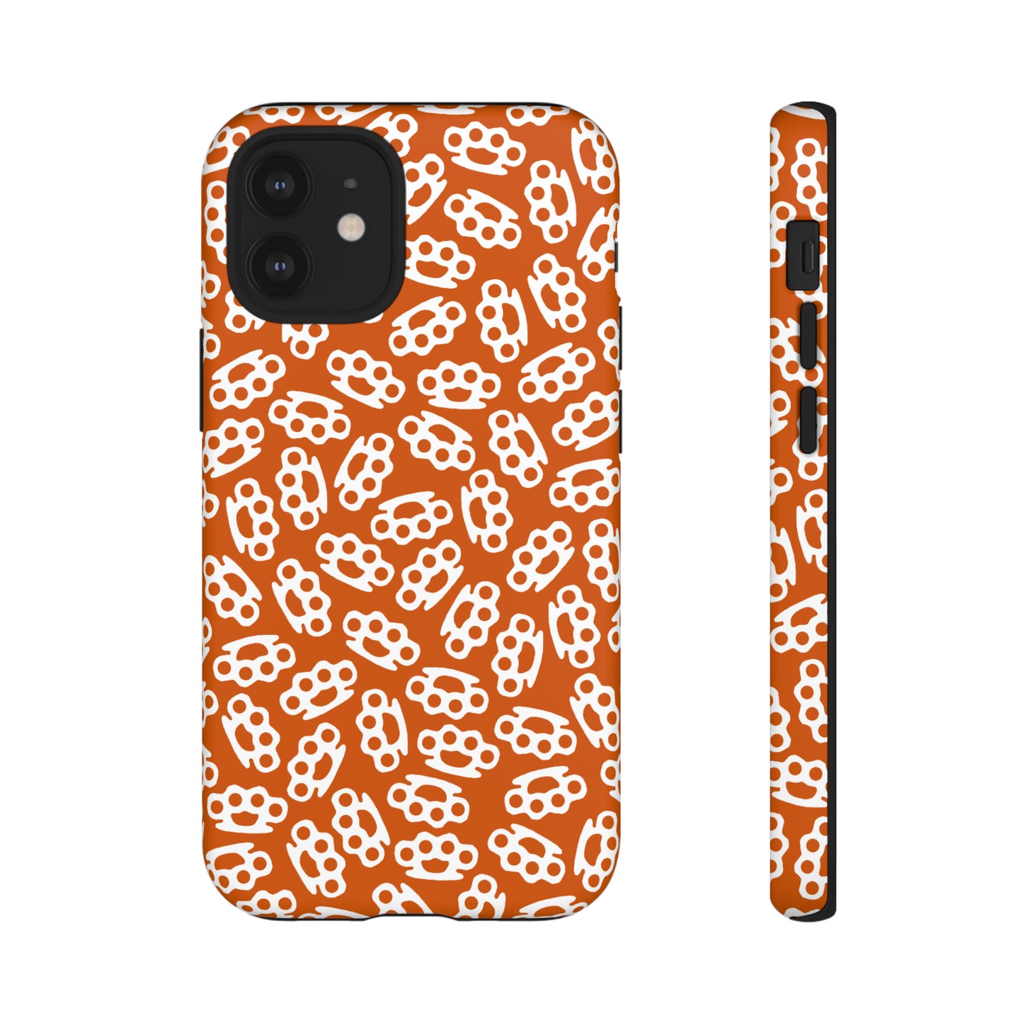 Orange Candy Coated Brass Knuckles Phone Case