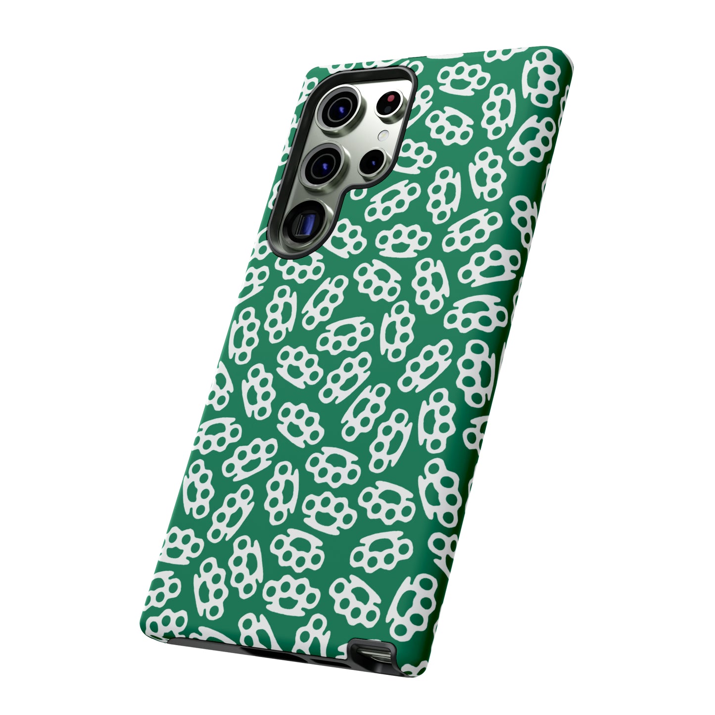 Green Candy Coated Brass Knuckles Phone Case