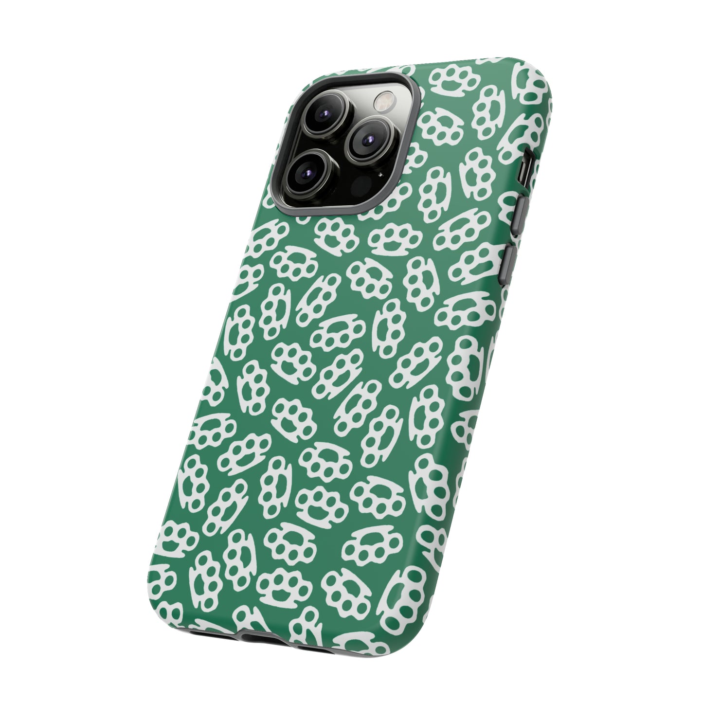 Green Candy Coated Brass Knuckles Phone Case