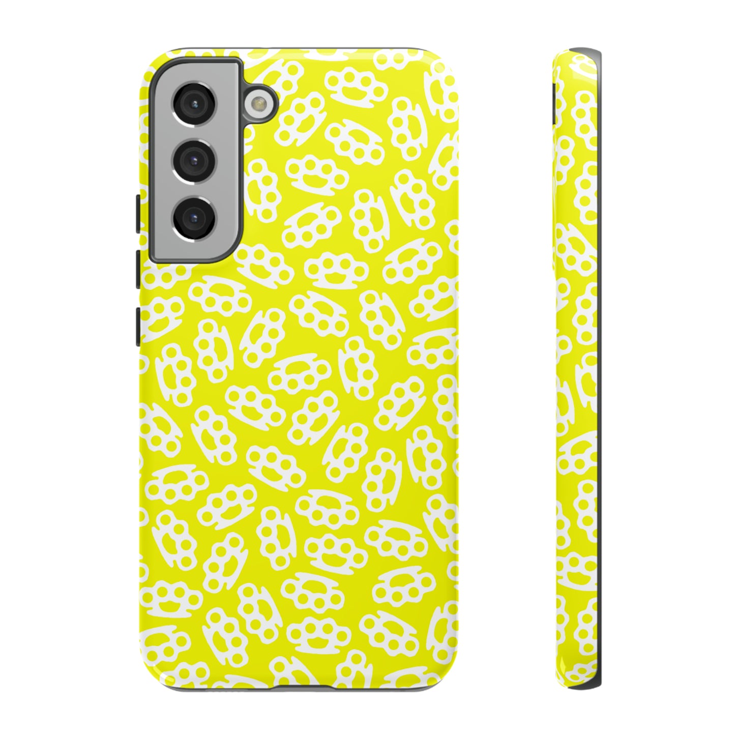 Yellow Candy Coated Brass Knuckles Phone Case