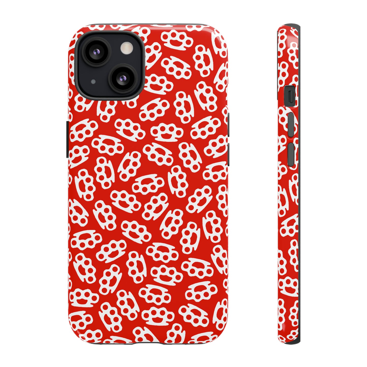 Red Candy Coated Brass Knuckles Phone Case