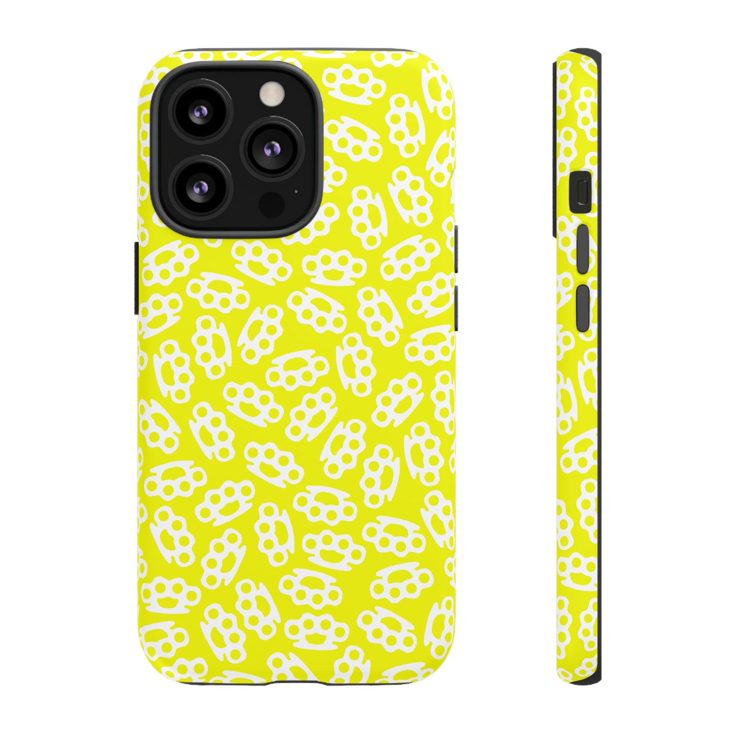 Yellow Candy Coated Brass Knuckles Phone Case