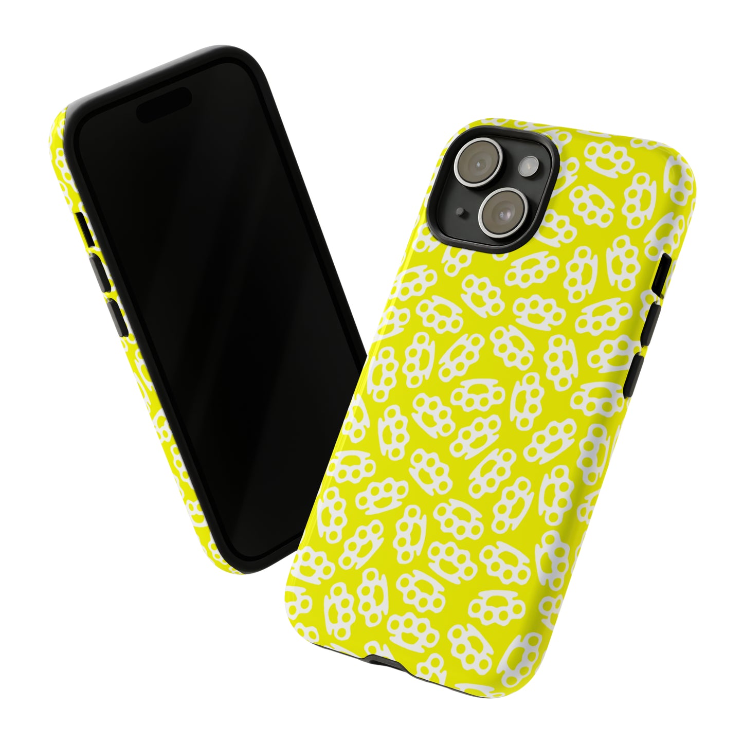 Yellow Candy Coated Brass Knuckles Phone Case