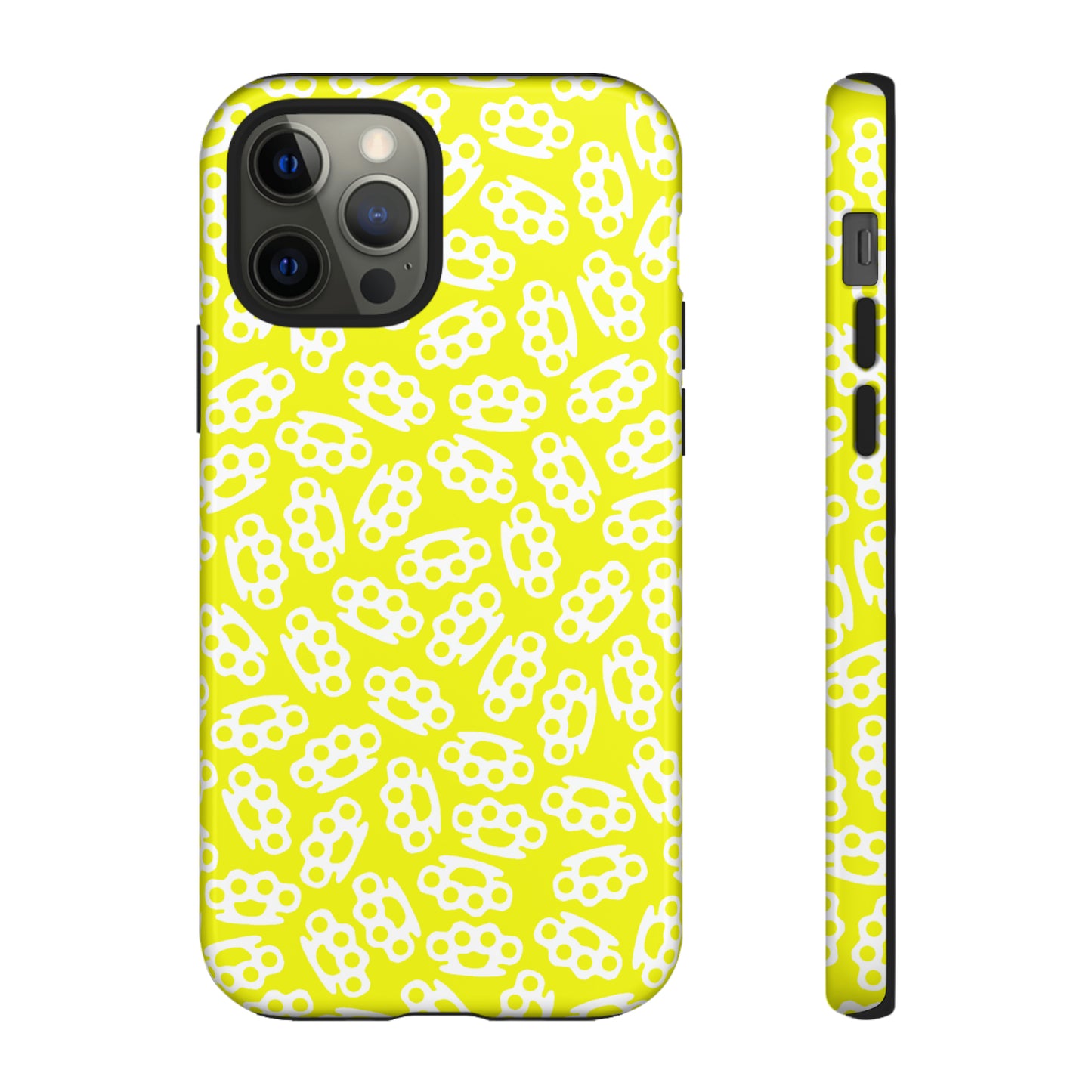 Yellow Candy Coated Brass Knuckles Phone Case