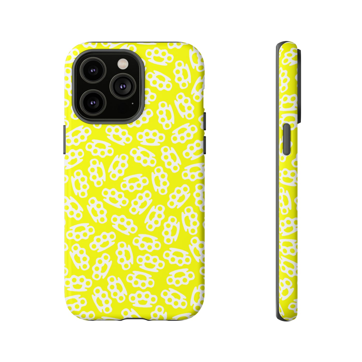 Yellow Candy Coated Brass Knuckles Phone Case