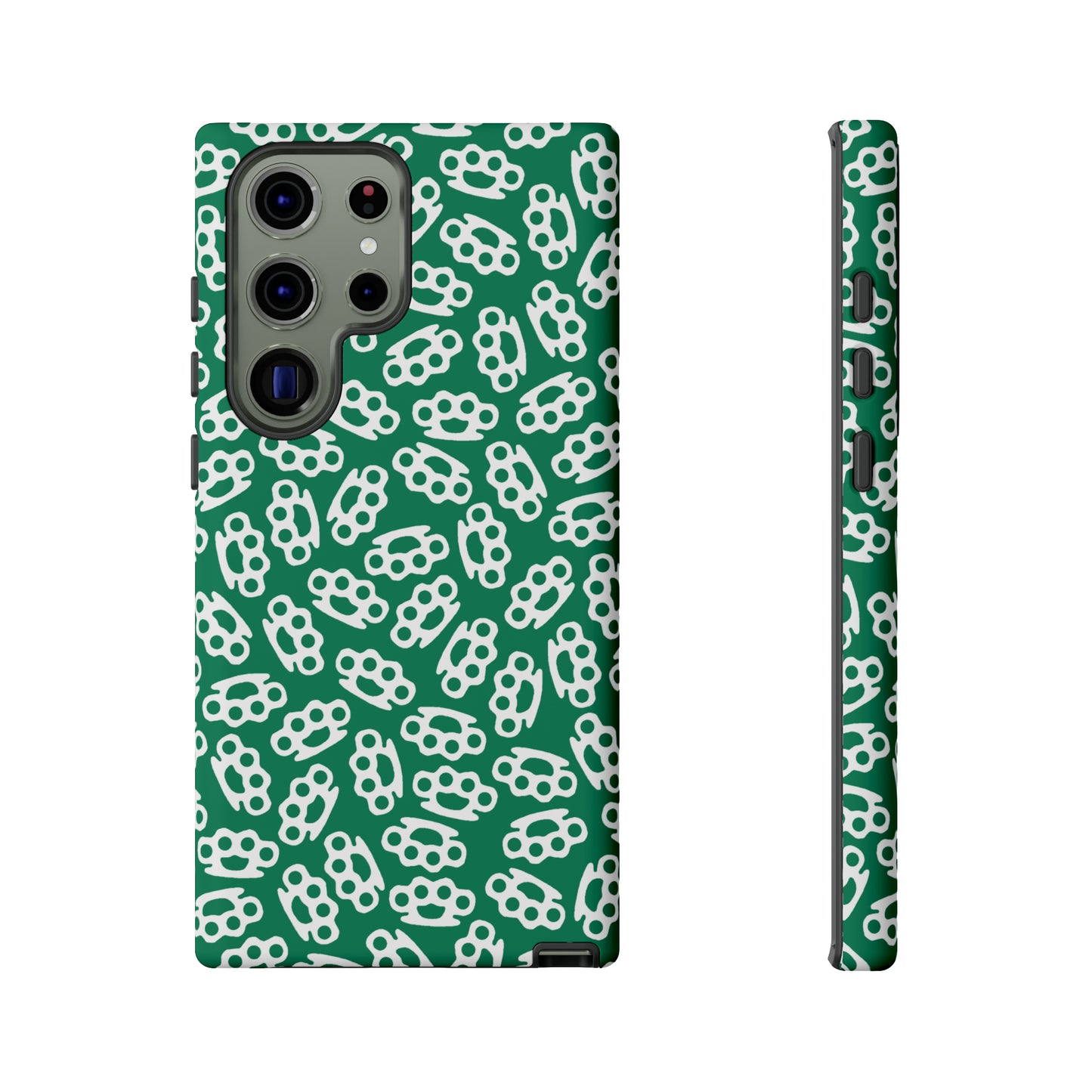 Green Candy Coated Brass Knuckles Phone Case