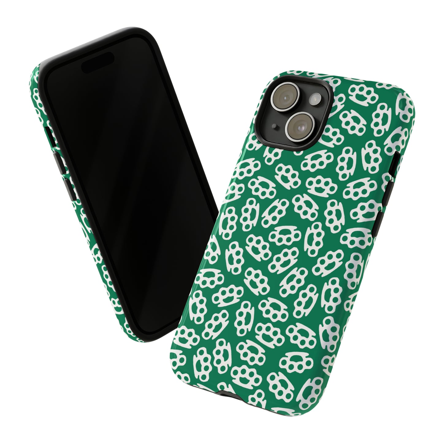 Green Candy Coated Brass Knuckles Phone Case