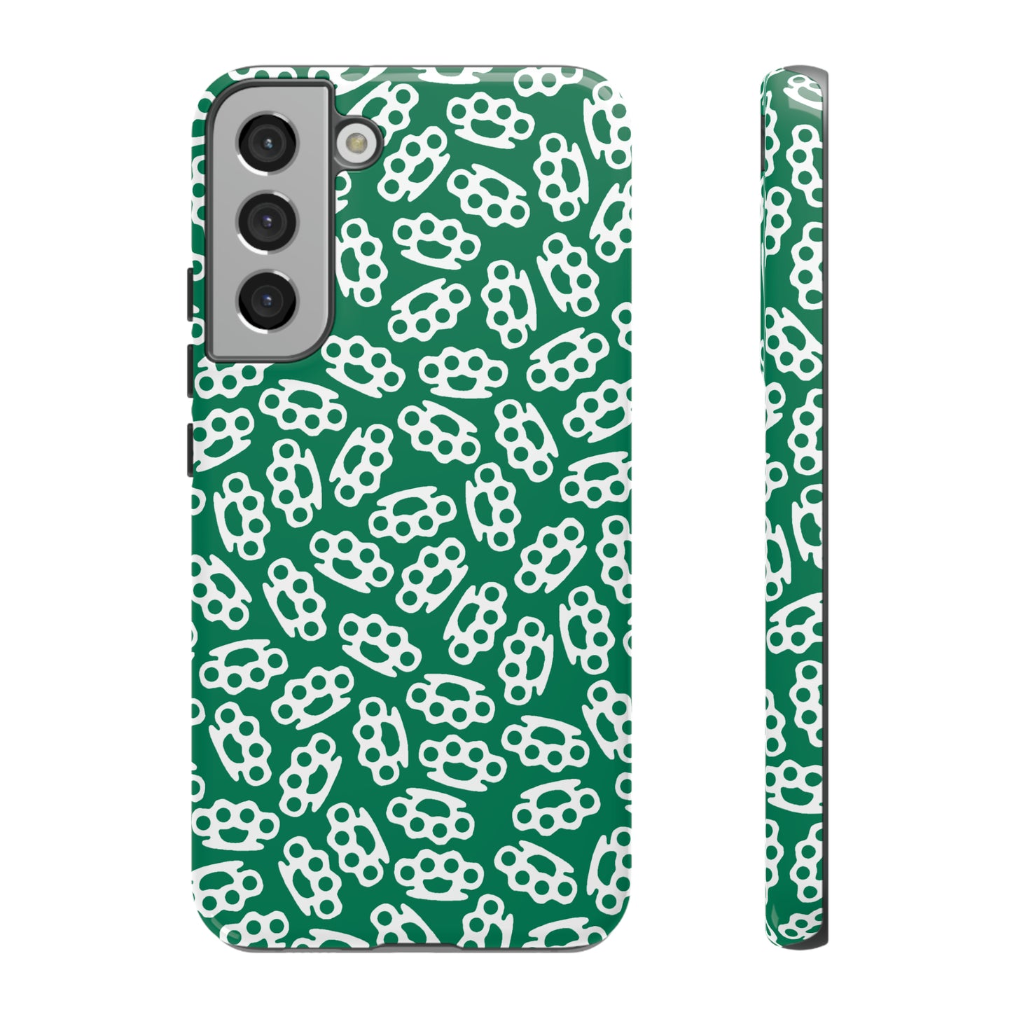 Green Candy Coated Brass Knuckles Phone Case