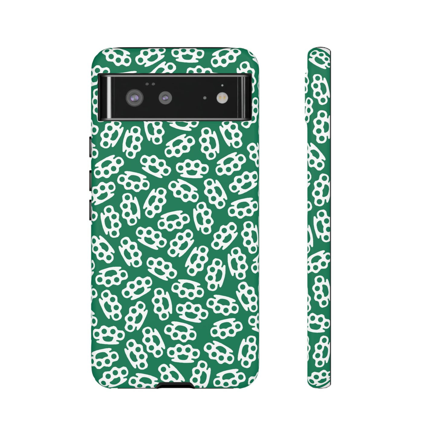 Green Candy Coated Brass Knuckles Phone Case