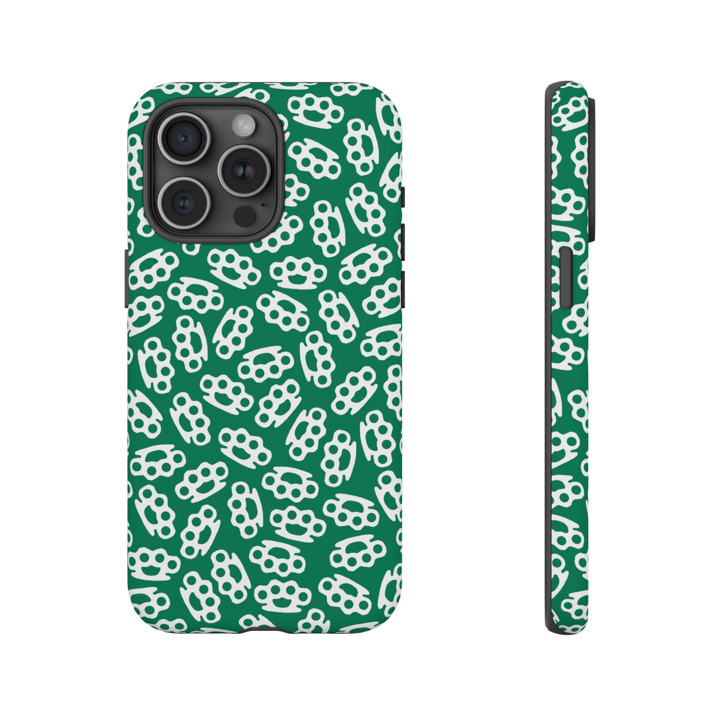 Green Candy Coated Brass Knuckles Phone Case