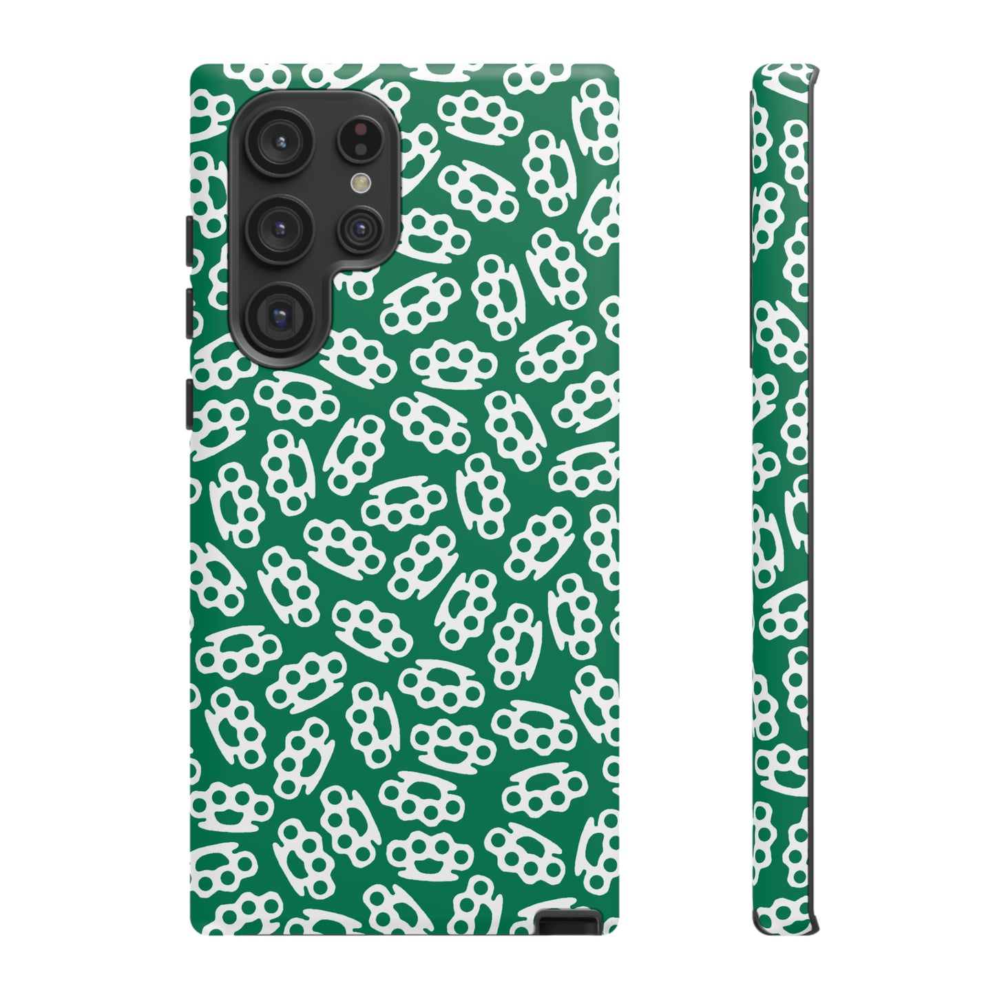 Green Candy Coated Brass Knuckles Phone Case