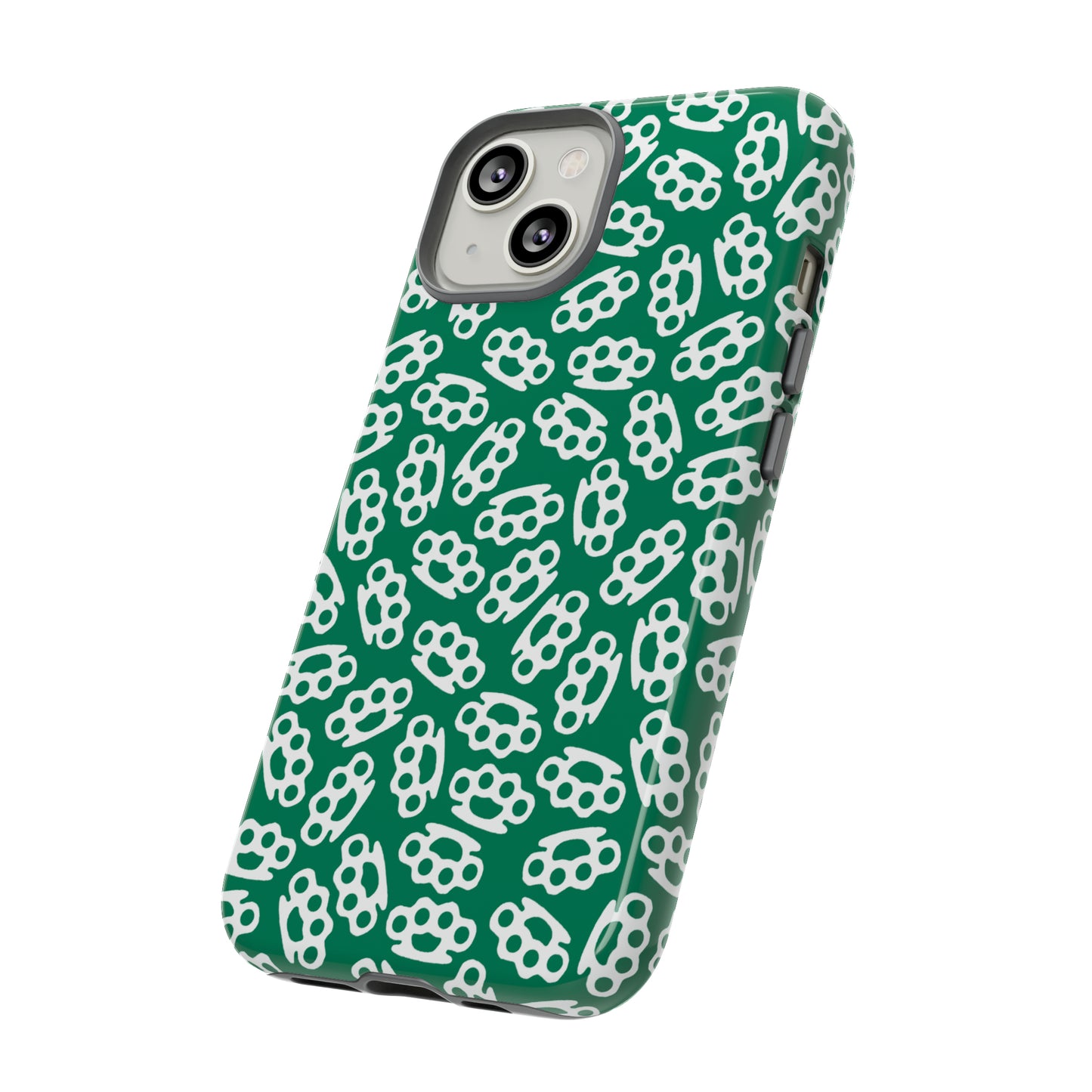 Green Candy Coated Brass Knuckles Phone Case