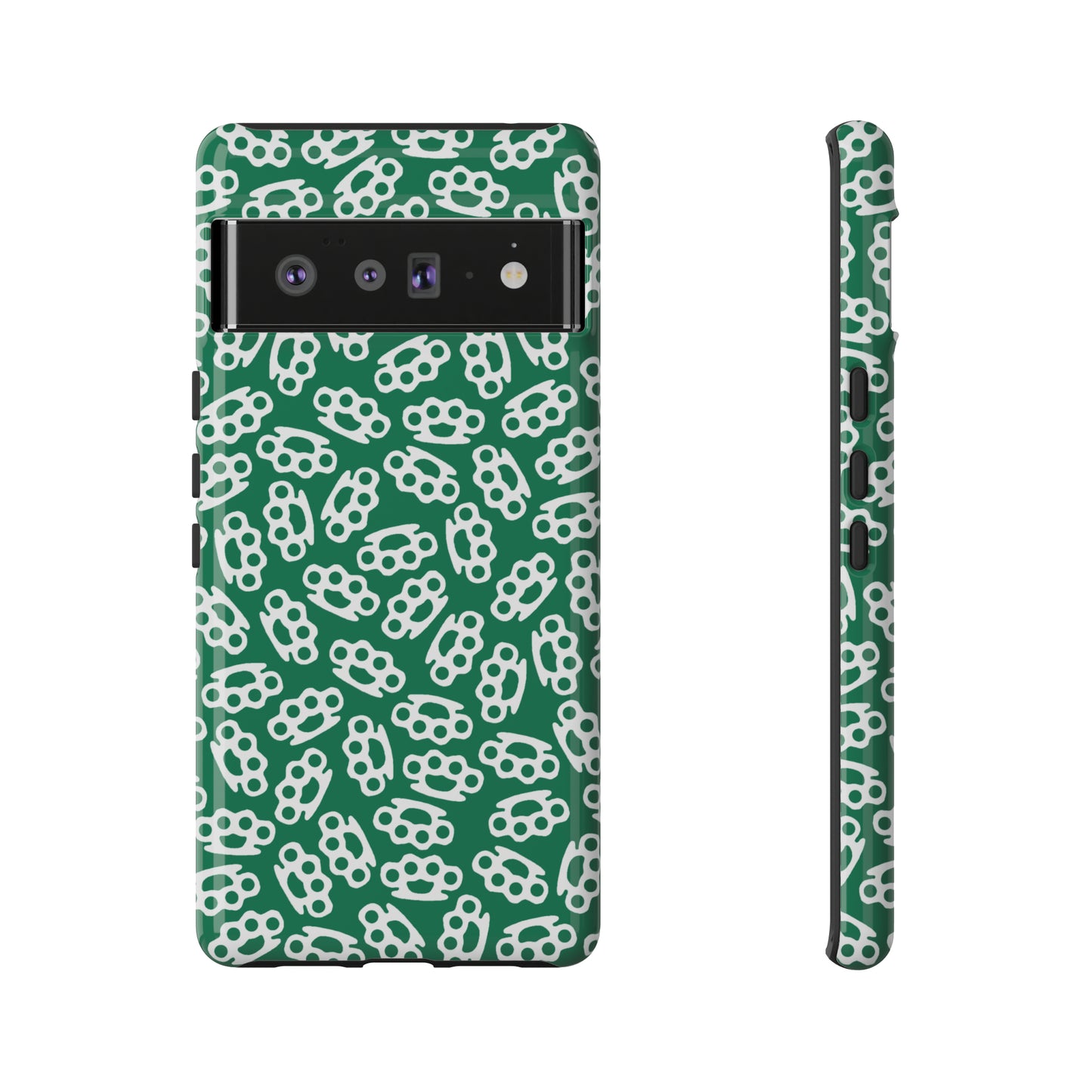 Green Candy Coated Brass Knuckles Phone Case