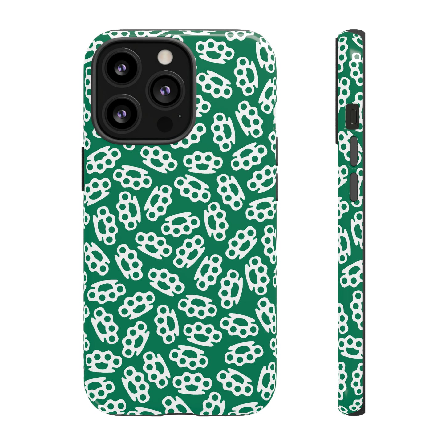 Green Candy Coated Brass Knuckles Phone Case