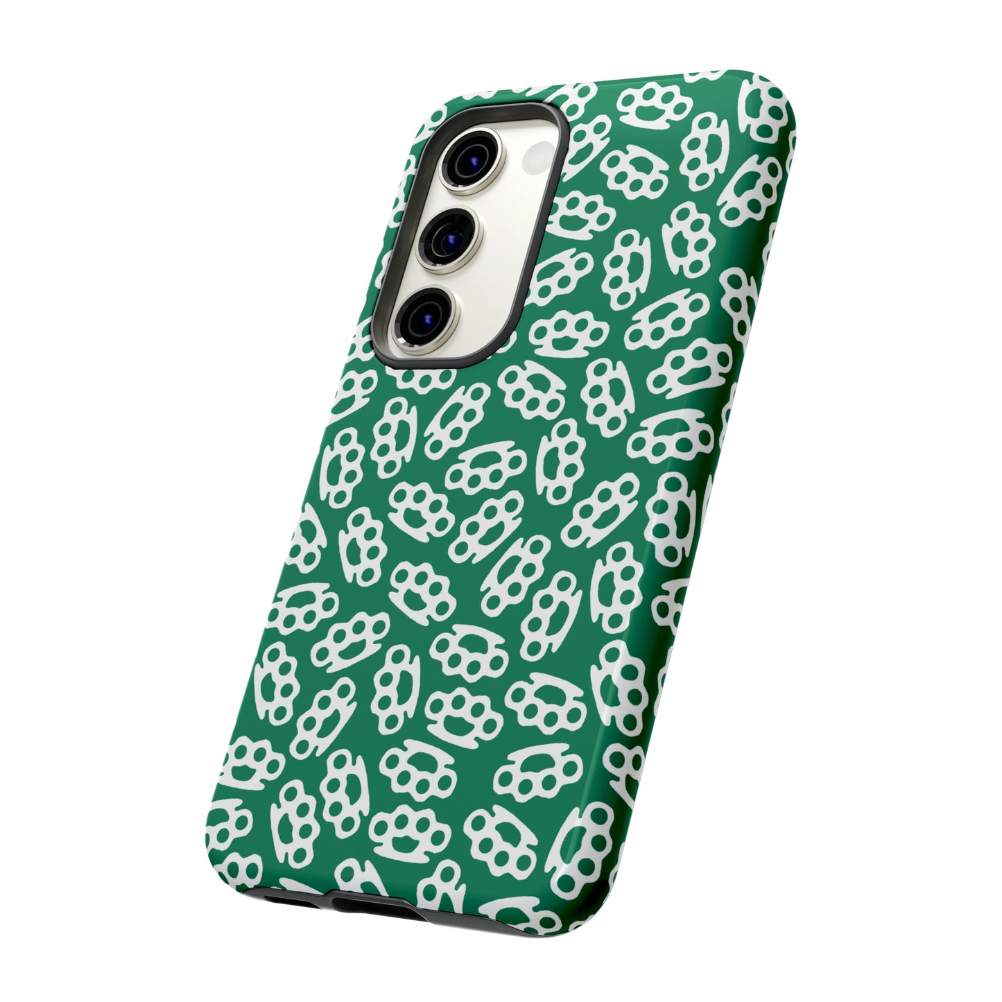 Green Candy Coated Brass Knuckles Phone Case