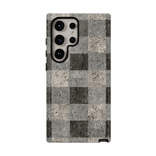 Concrete Checkered Phone Case Edit #01