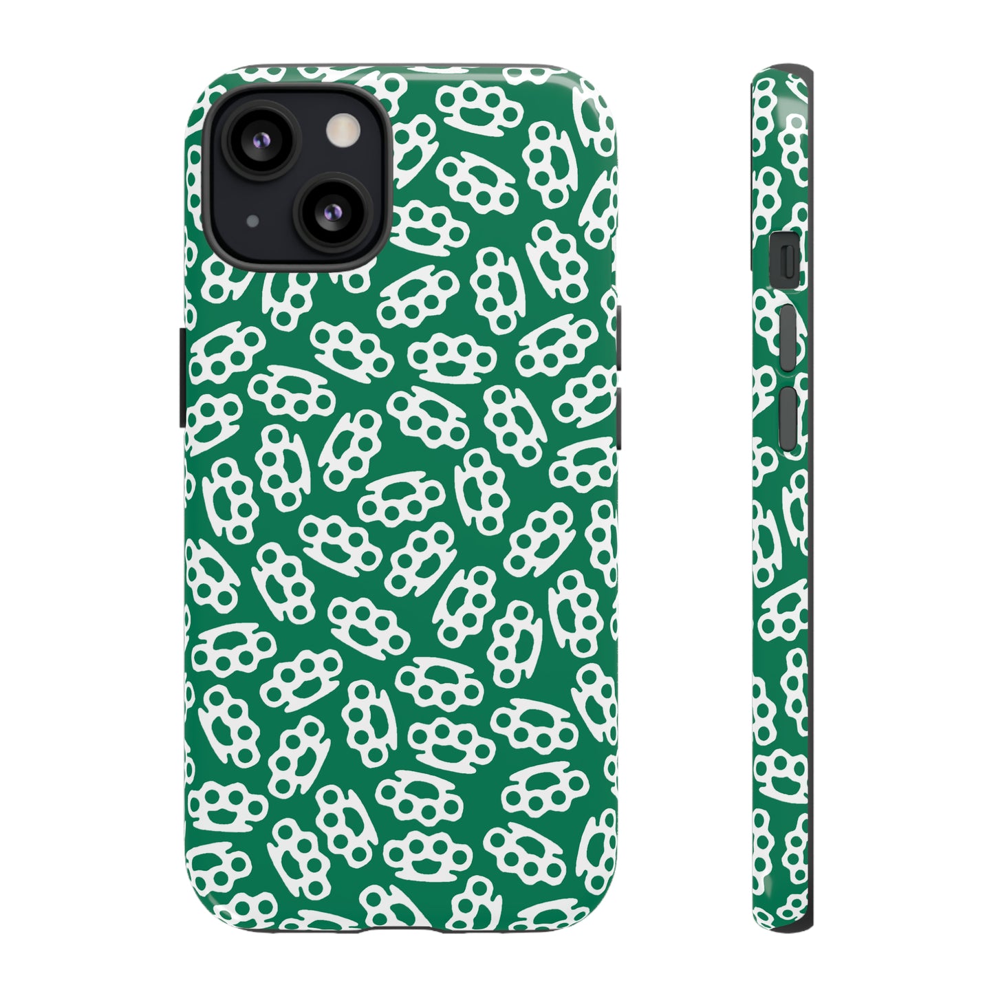 Green Candy Coated Brass Knuckles Phone Case