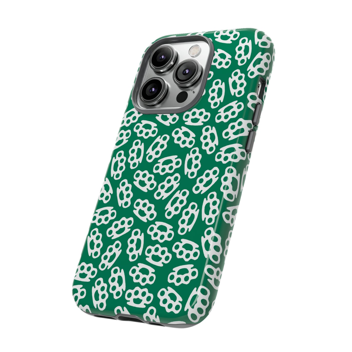 Green Candy Coated Brass Knuckles Phone Case