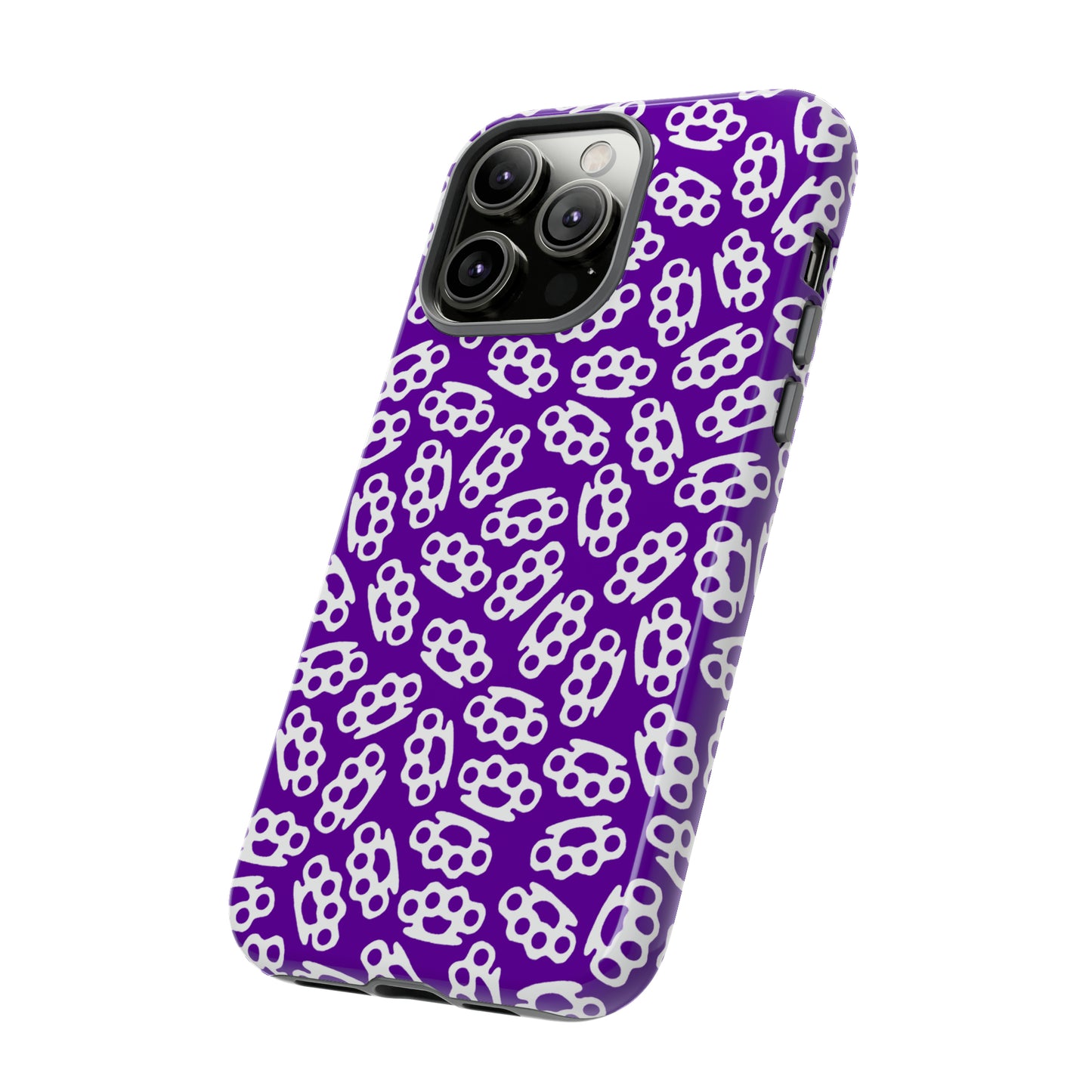 Purple Candy Coated Brass Knuckles Phone Case