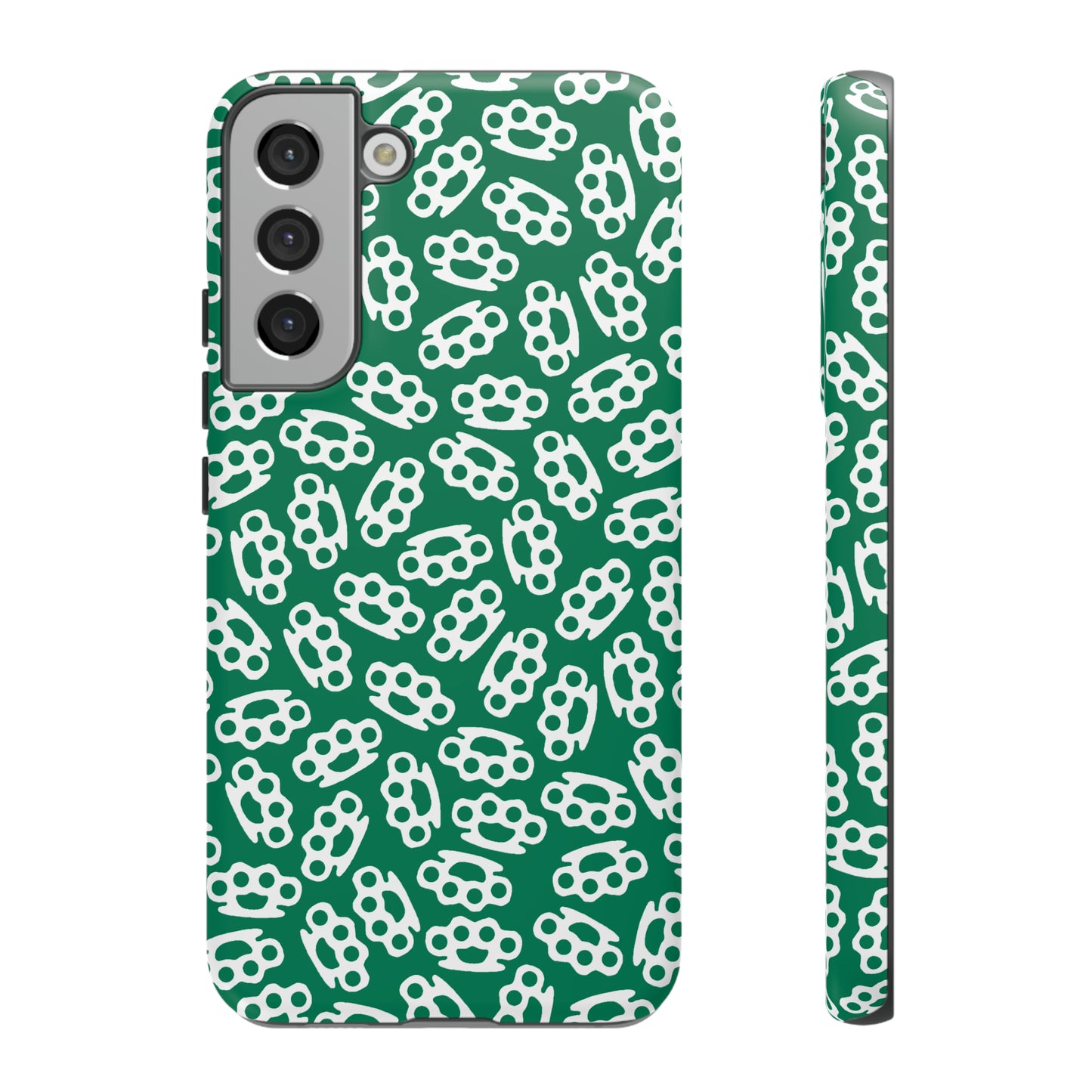 Green Candy Coated Brass Knuckles Phone Case