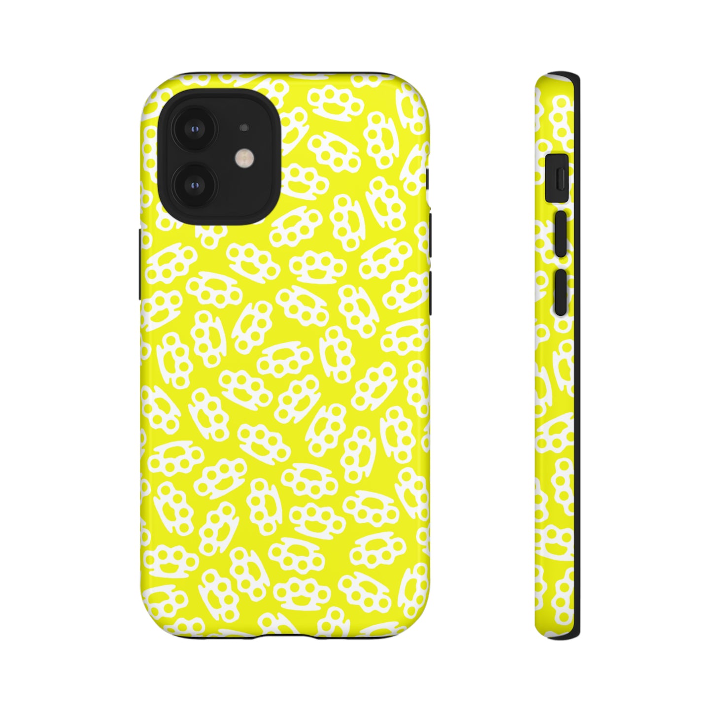 Yellow Candy Coated Brass Knuckles Phone Case