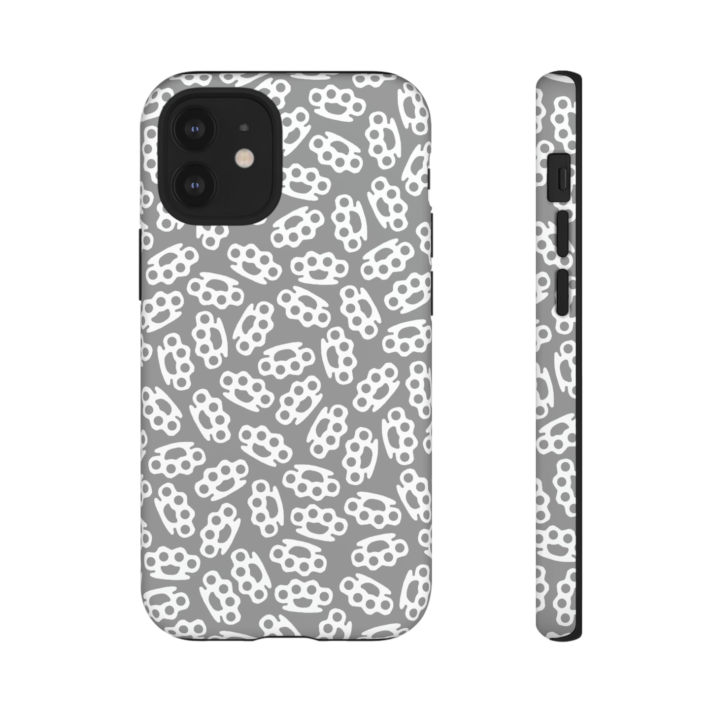 Gray Candy Coated Brass Knuckles Phone Case