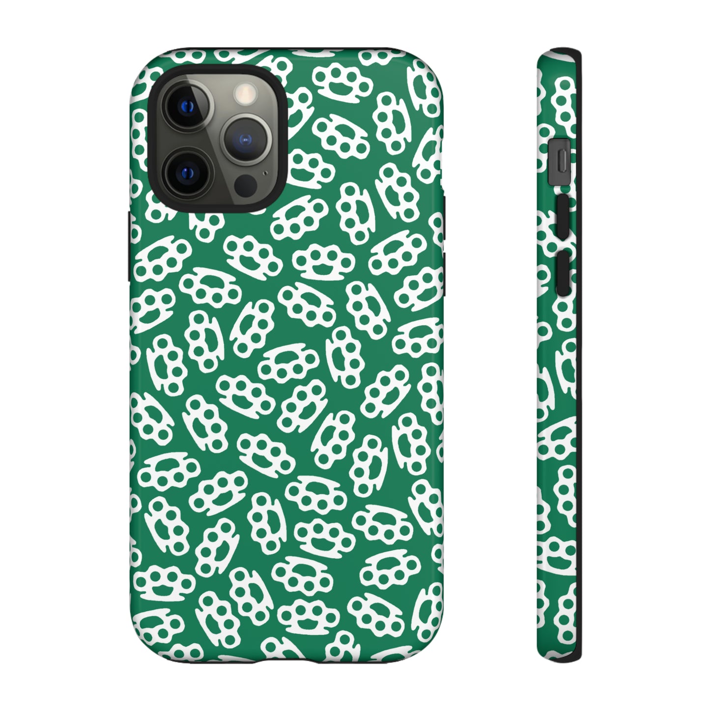 Green Candy Coated Brass Knuckles Phone Case