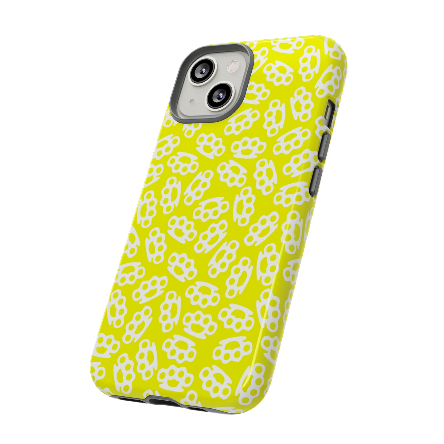 Yellow Candy Coated Brass Knuckles Phone Case