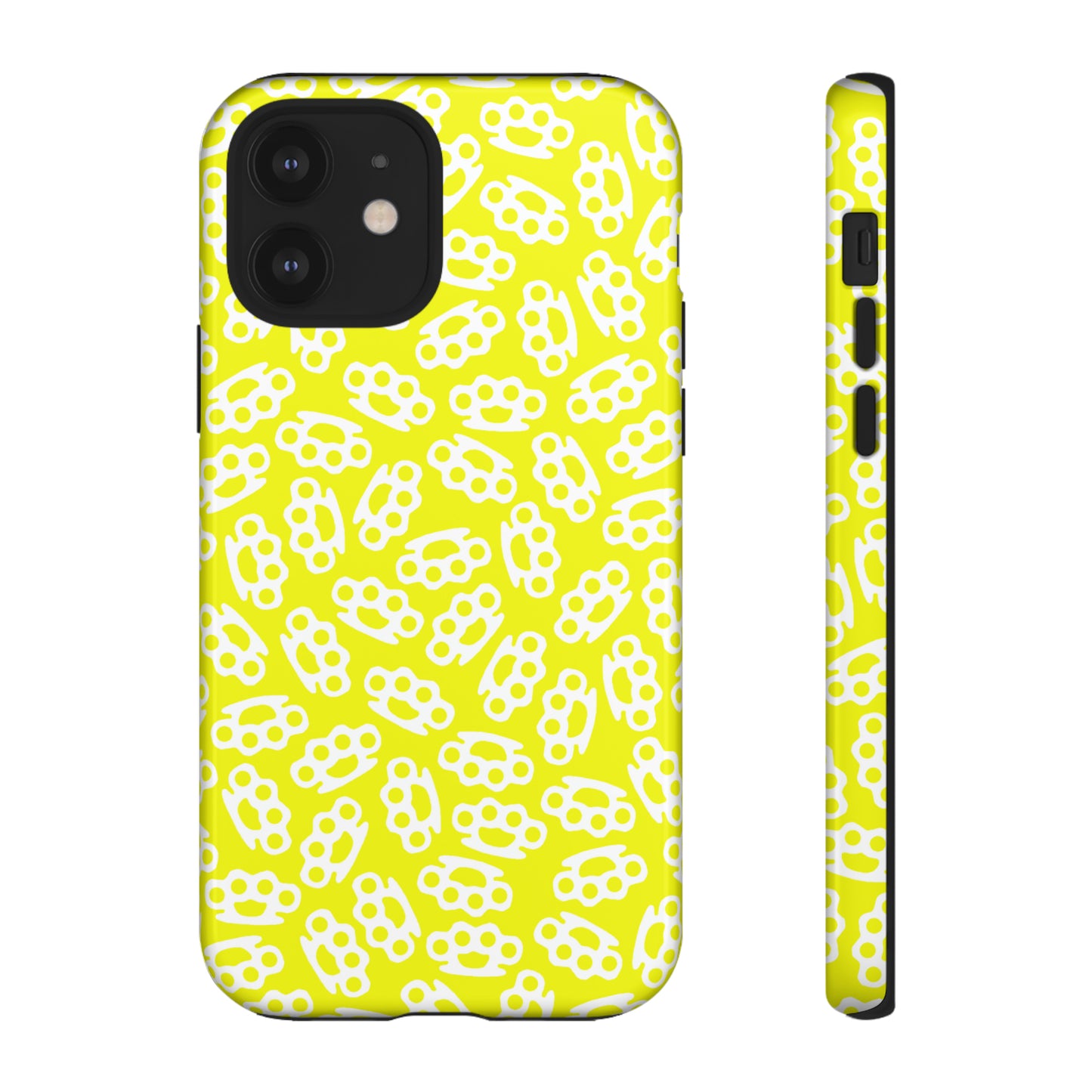 Yellow Candy Coated Brass Knuckles Phone Case