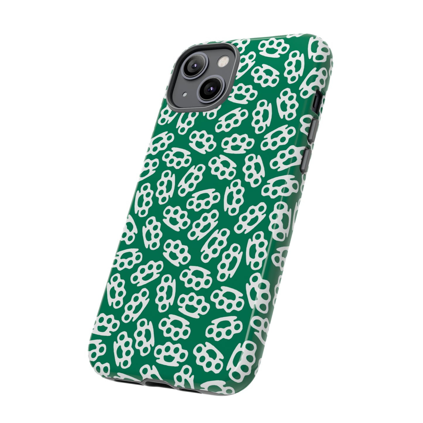 Green Candy Coated Brass Knuckles Phone Case