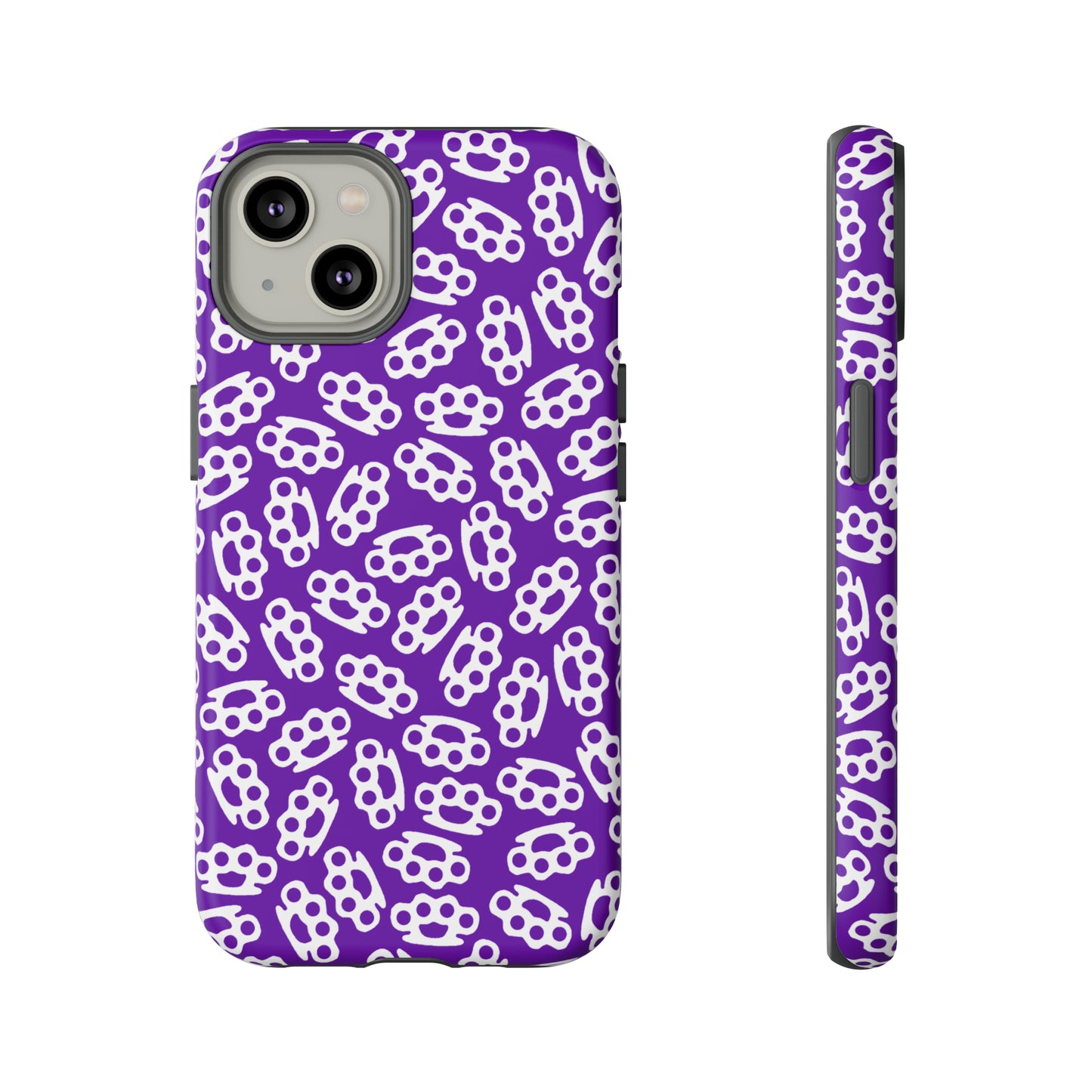 Purple Candy Coated Brass Knuckles Phone Case