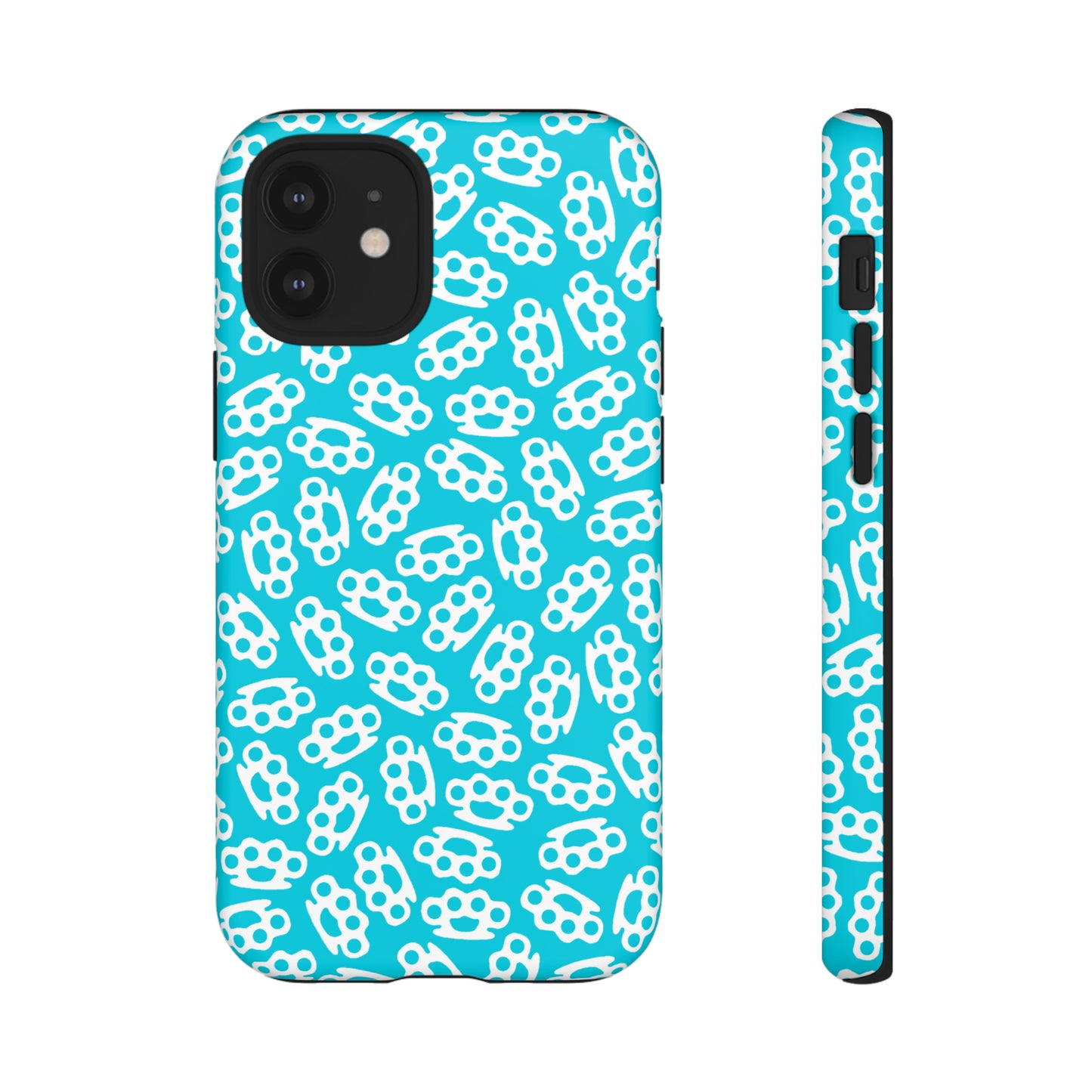 Cyan Candy Coated Brass Knuckles Phone Case