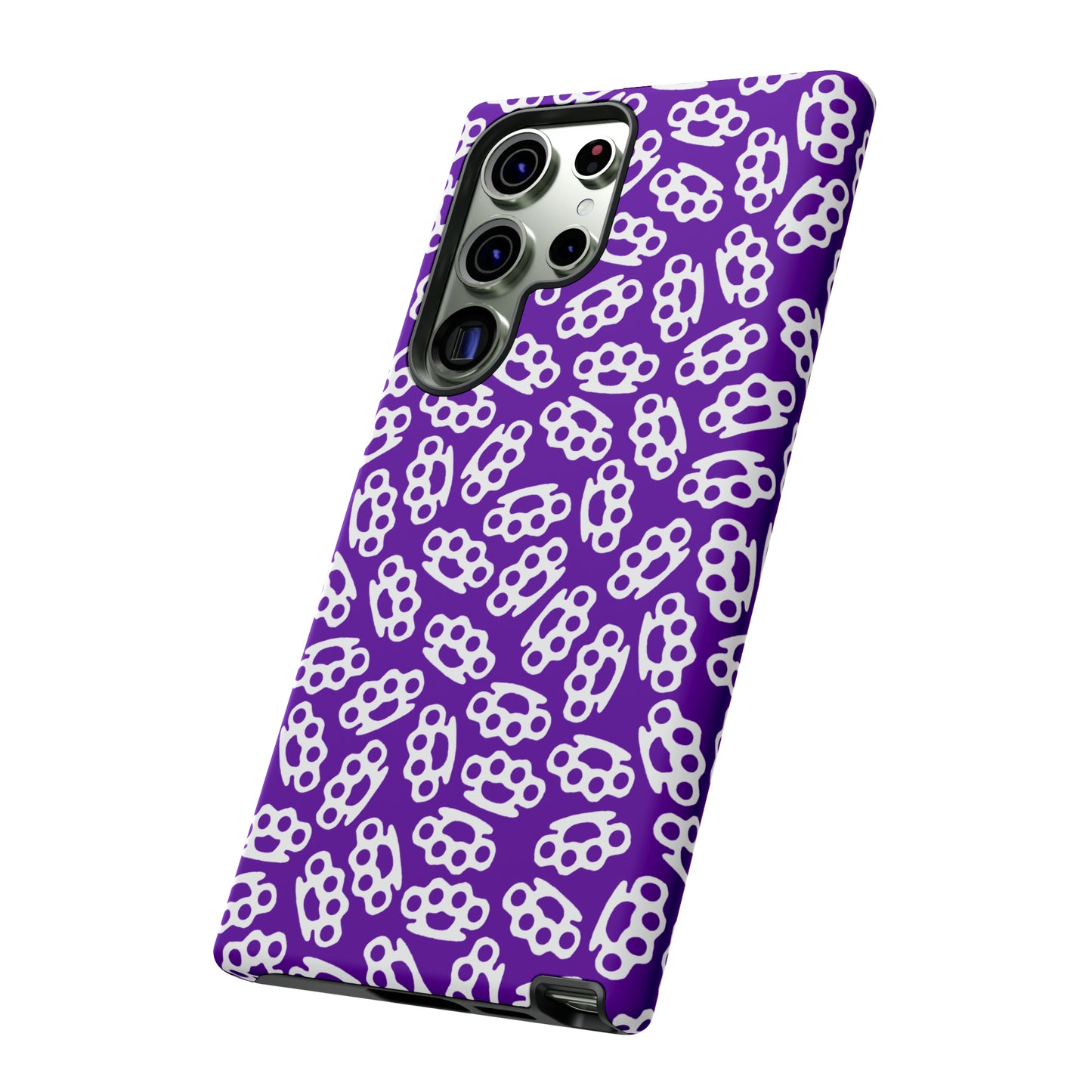 Purple Candy Coated Brass Knuckles Phone Case