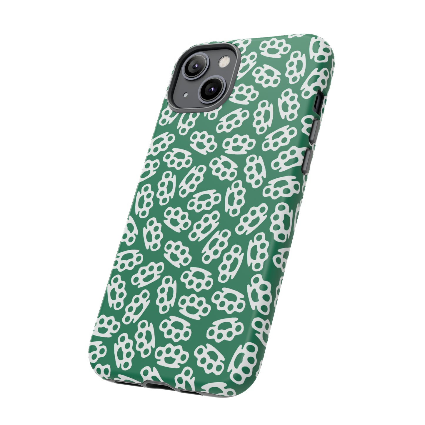 Green Candy Coated Brass Knuckles Phone Case