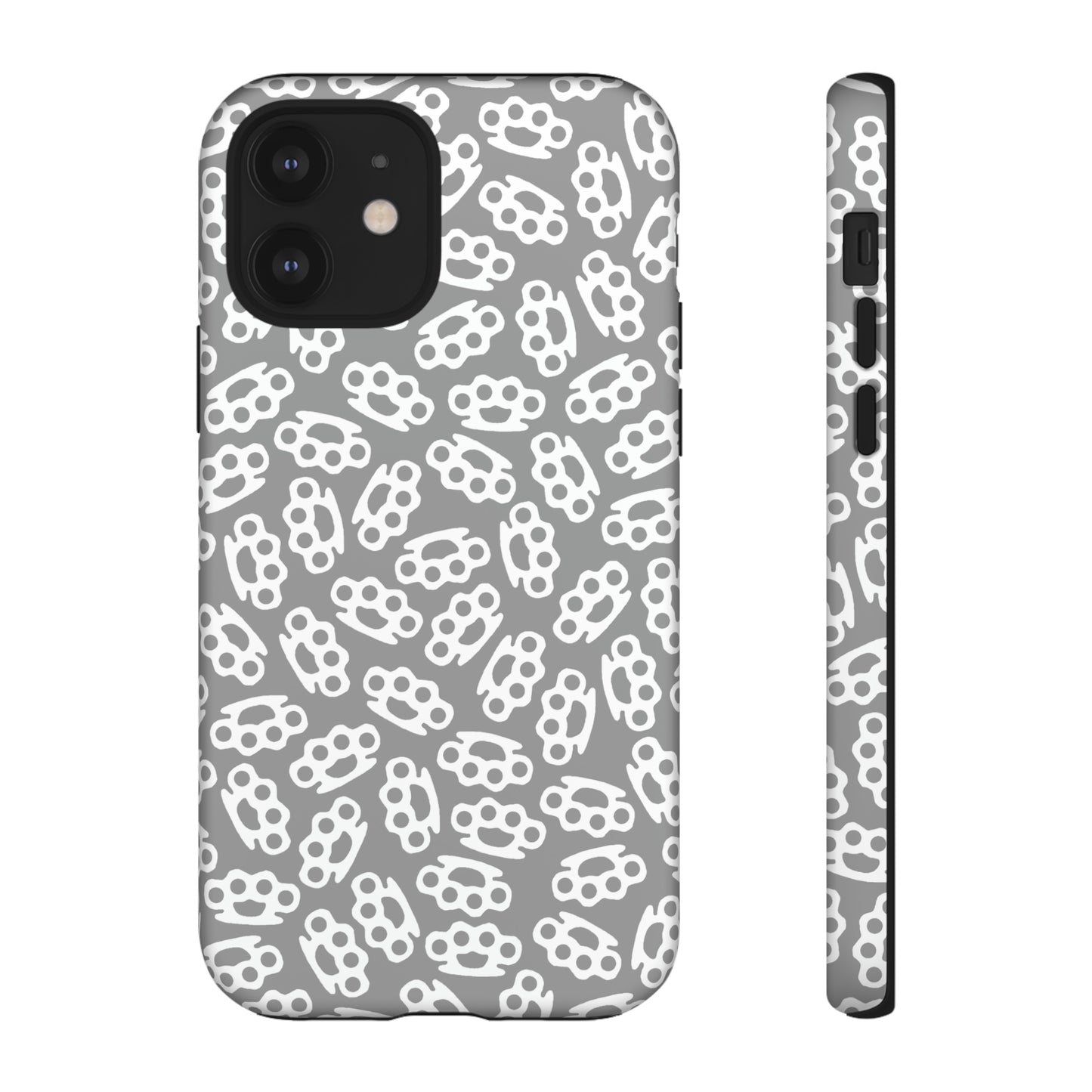 Gray Candy Coated Brass Knuckles Phone Case