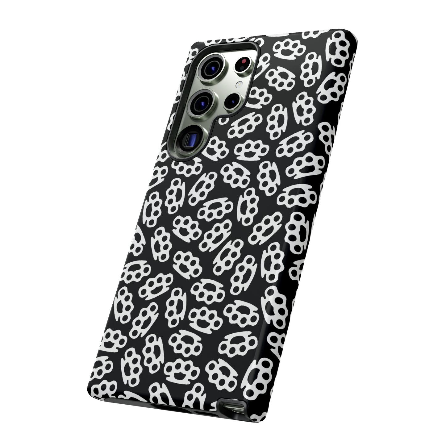 Black Candy Coated Brass Knuckles Phone Case