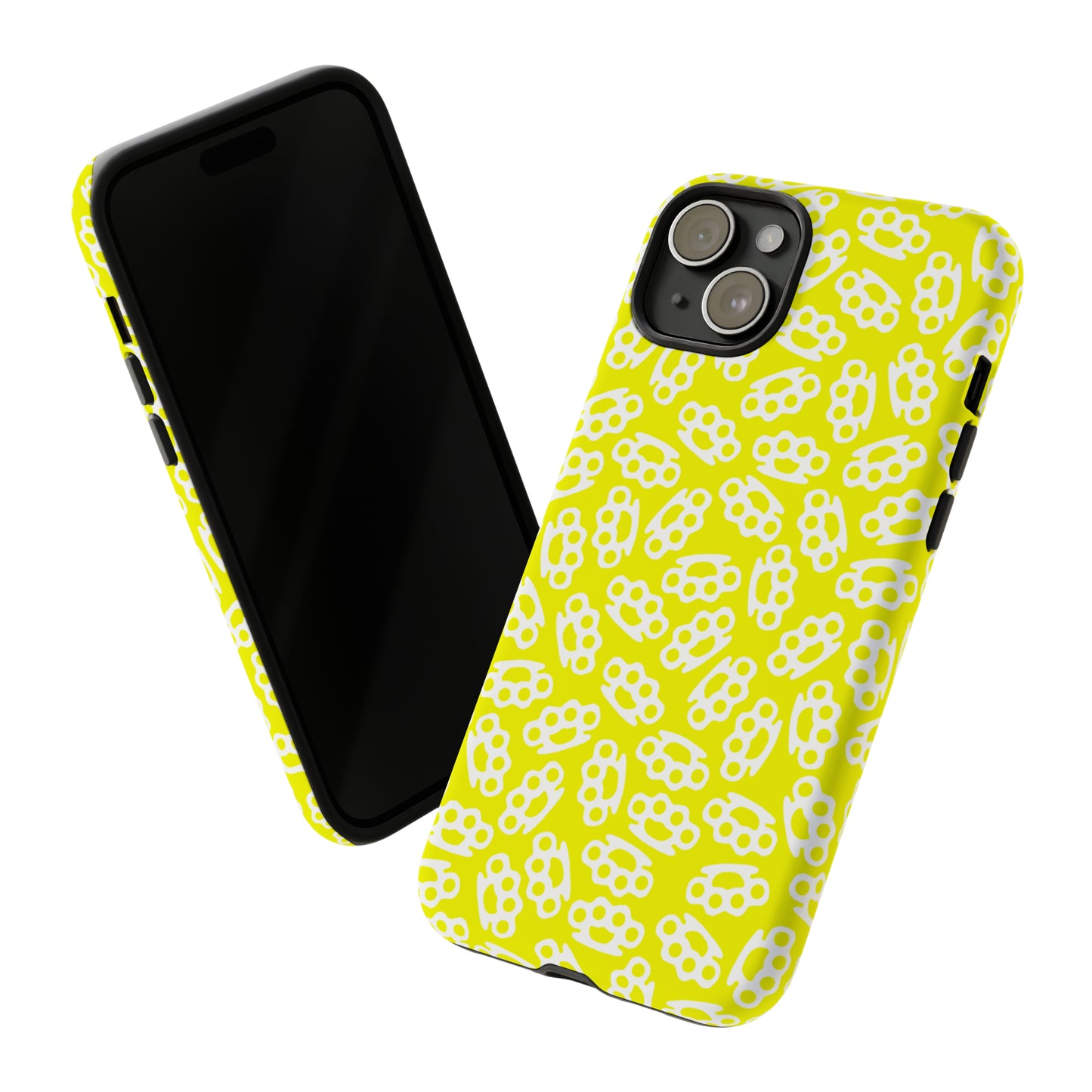 Yellow Candy Coated Brass Knuckles Phone Case