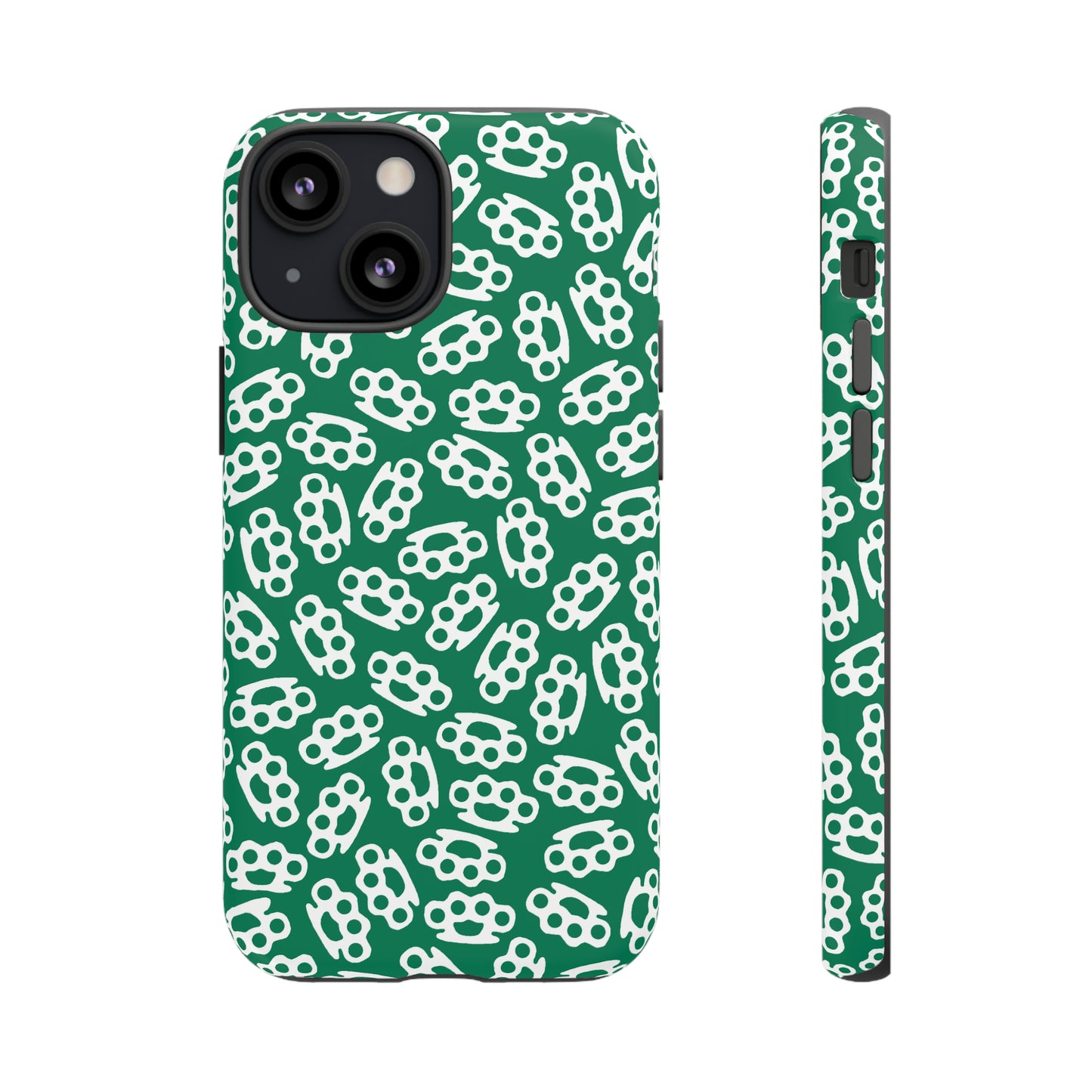 Green Candy Coated Brass Knuckles Phone Case