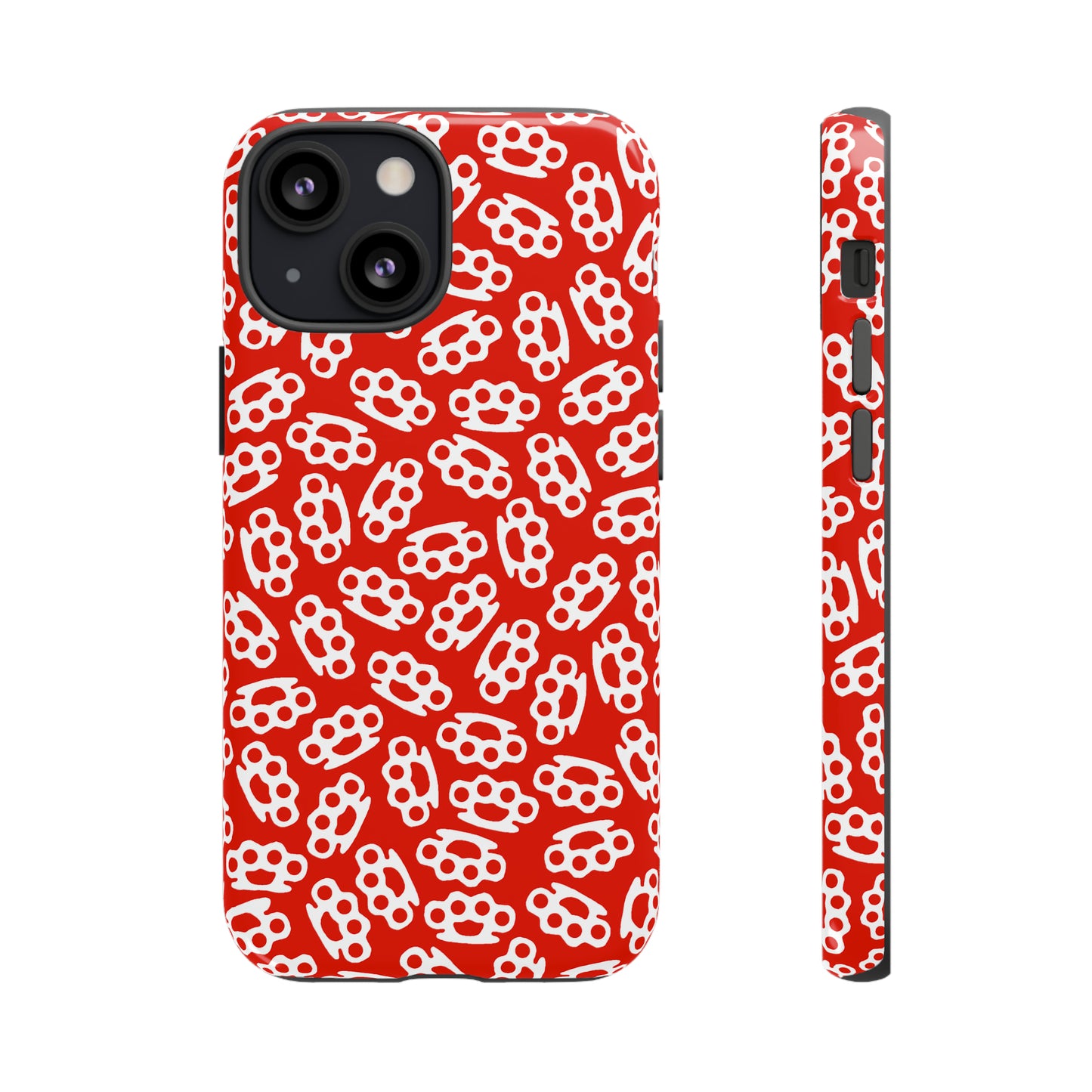 Red Candy Coated Brass Knuckles Phone Case