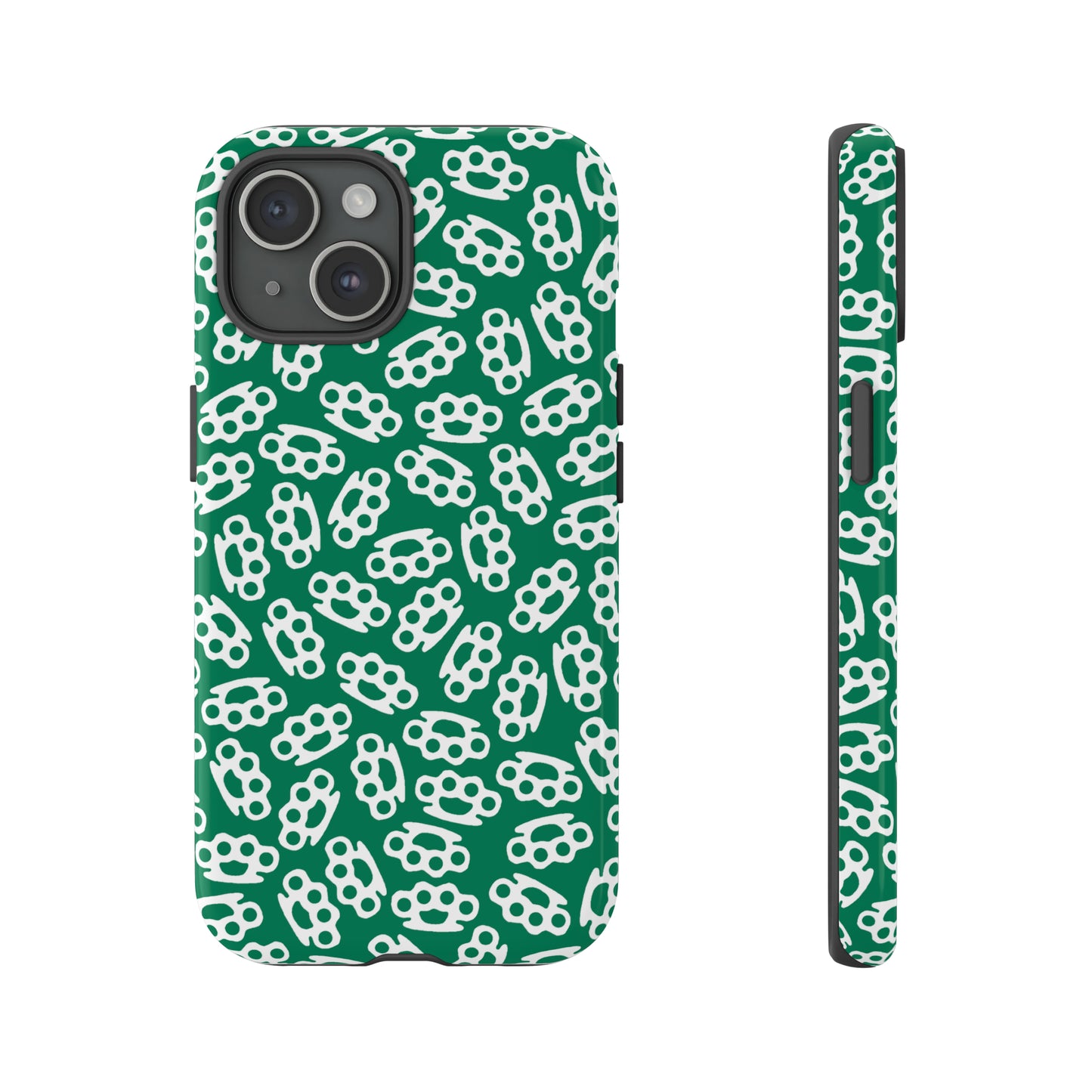 Green Candy Coated Brass Knuckles Phone Case