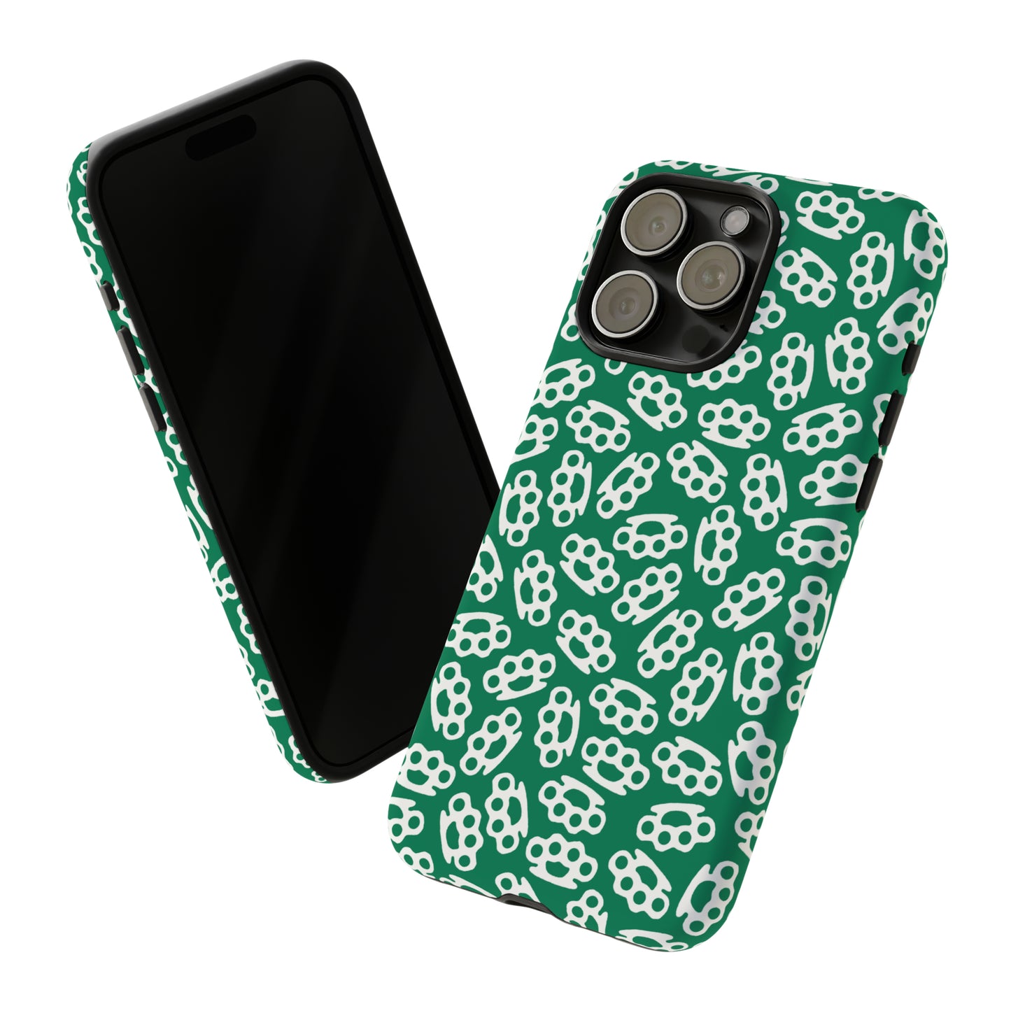 Green Candy Coated Brass Knuckles Phone Case