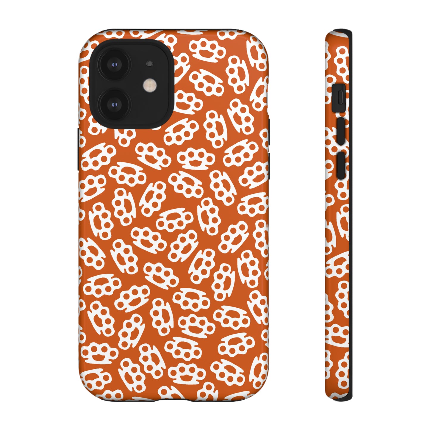 Orange Candy Coated Brass Knuckles Phone Case