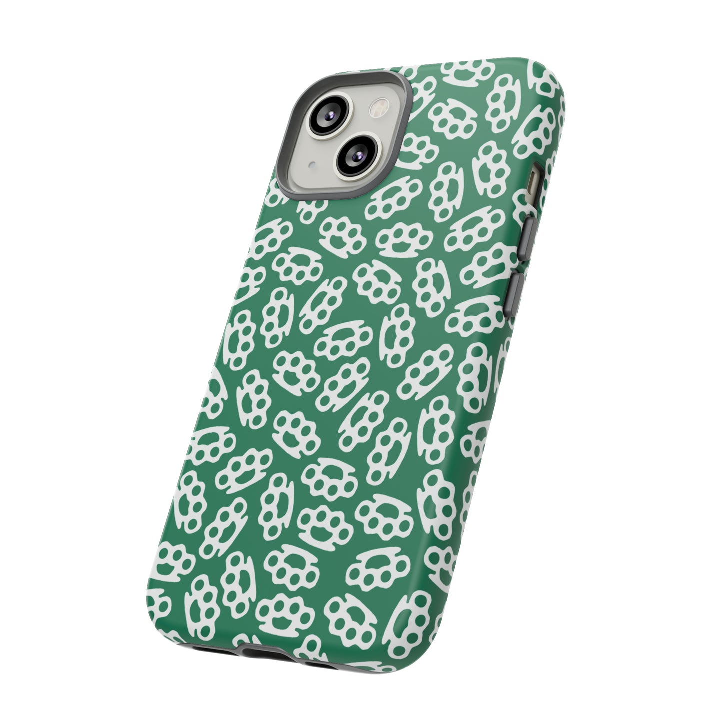 Green Candy Coated Brass Knuckles Phone Case